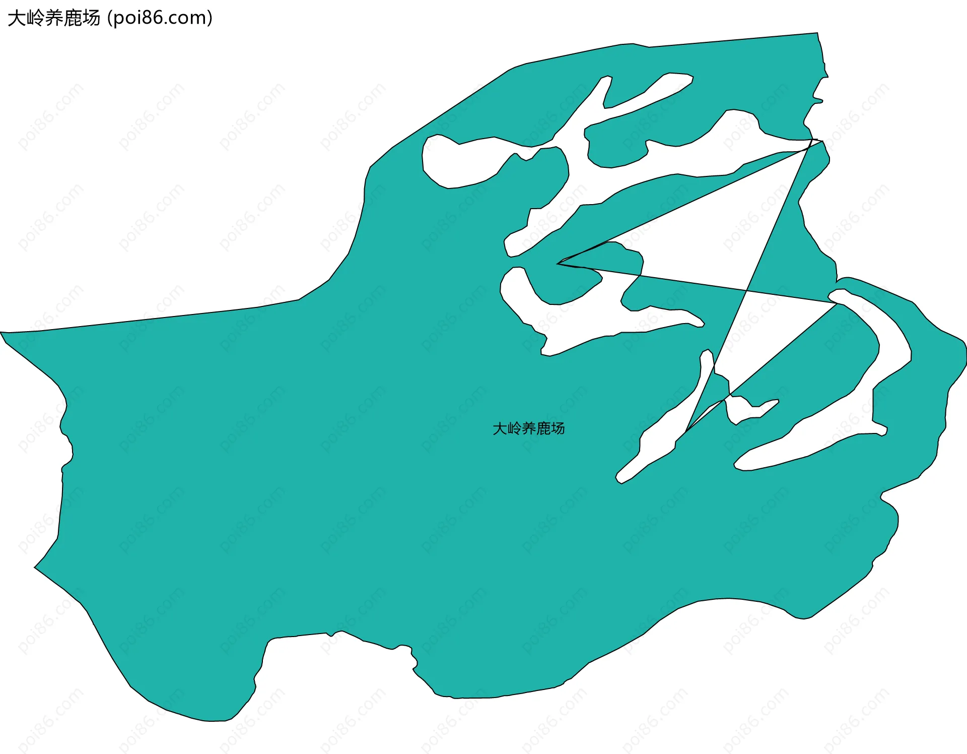 大岭养鹿场边界地图