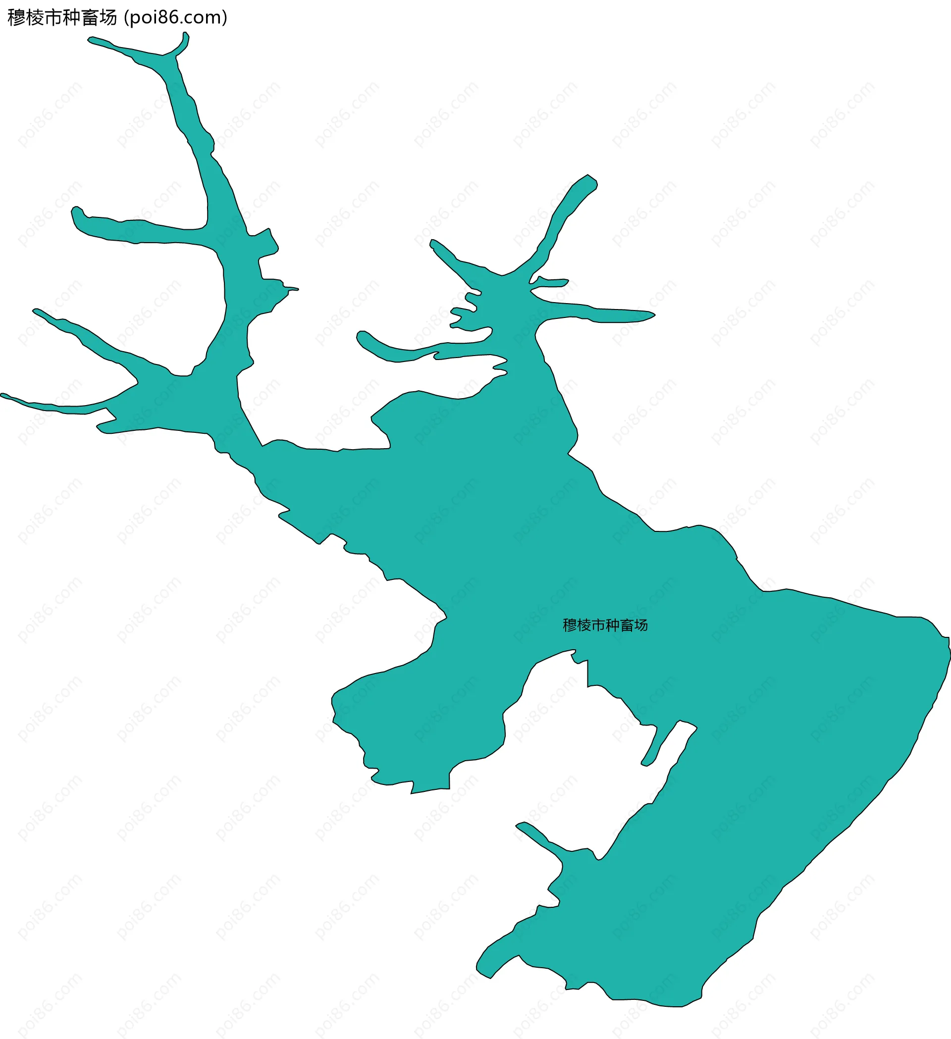 穆棱市种畜场边界地图