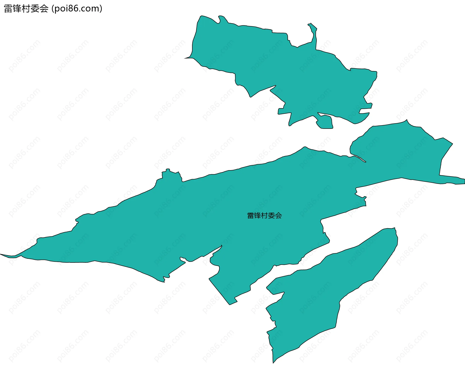 雷锋村委会边界地图