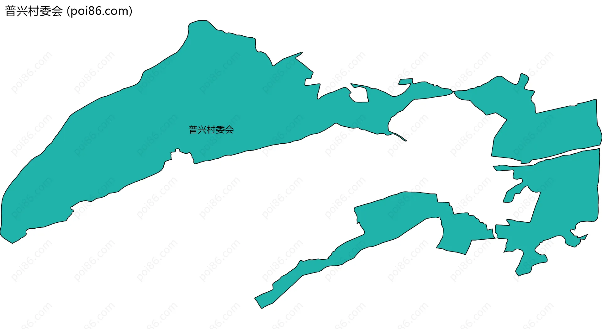 普兴村委会边界地图