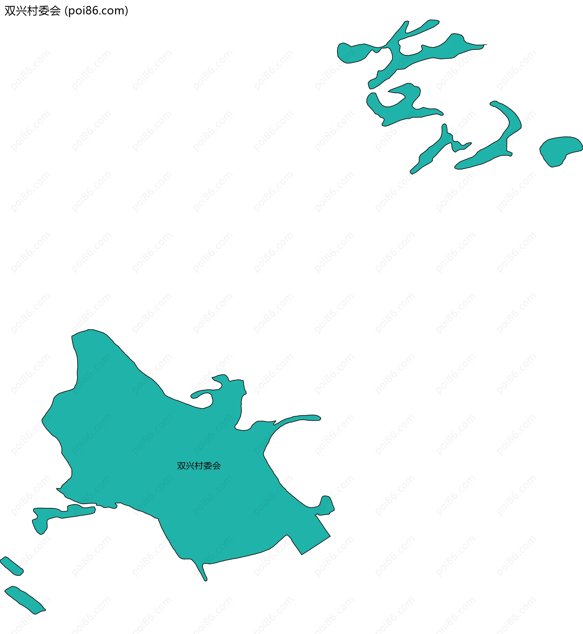 双兴村委会边界地图