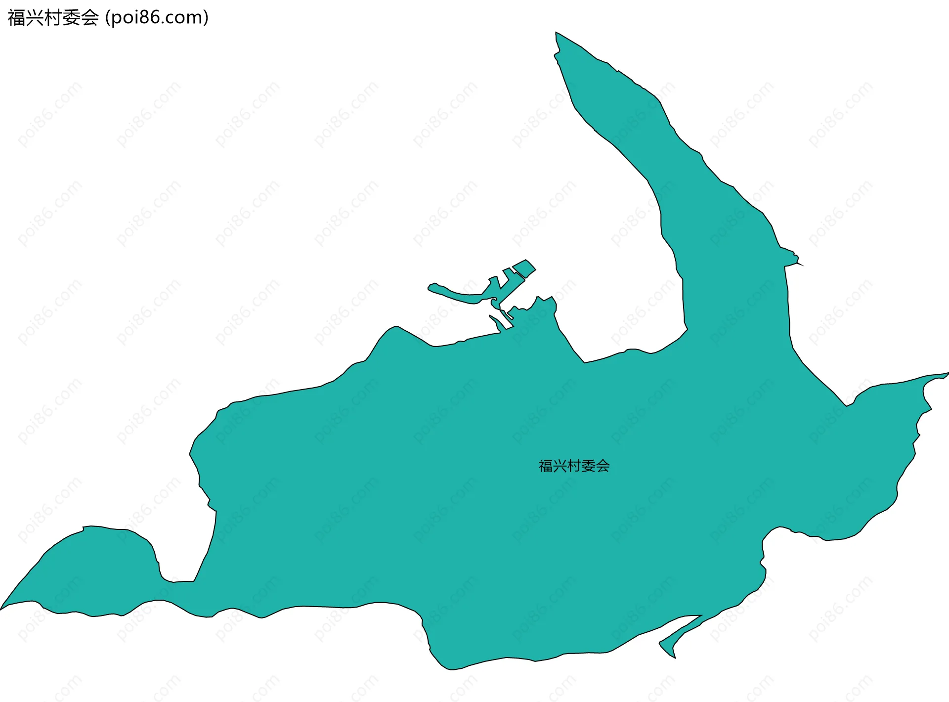 福兴村委会边界地图