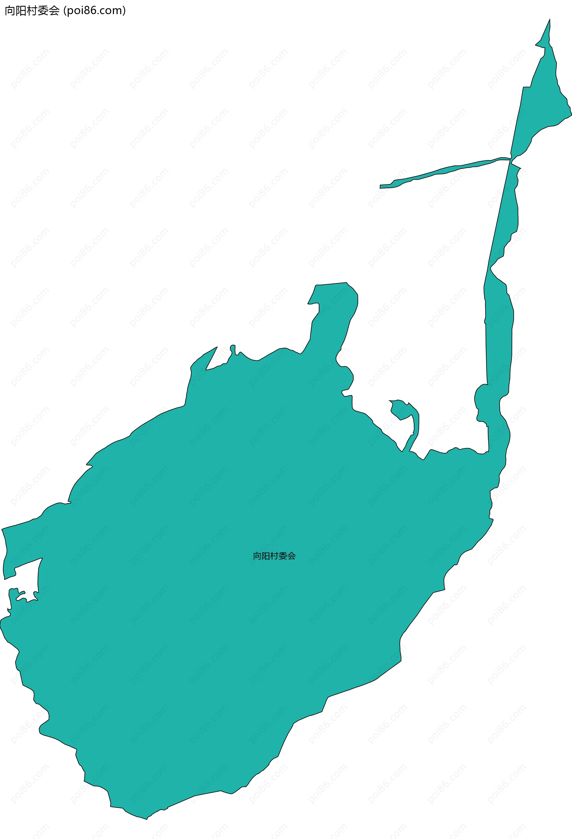 向阳村委会边界地图