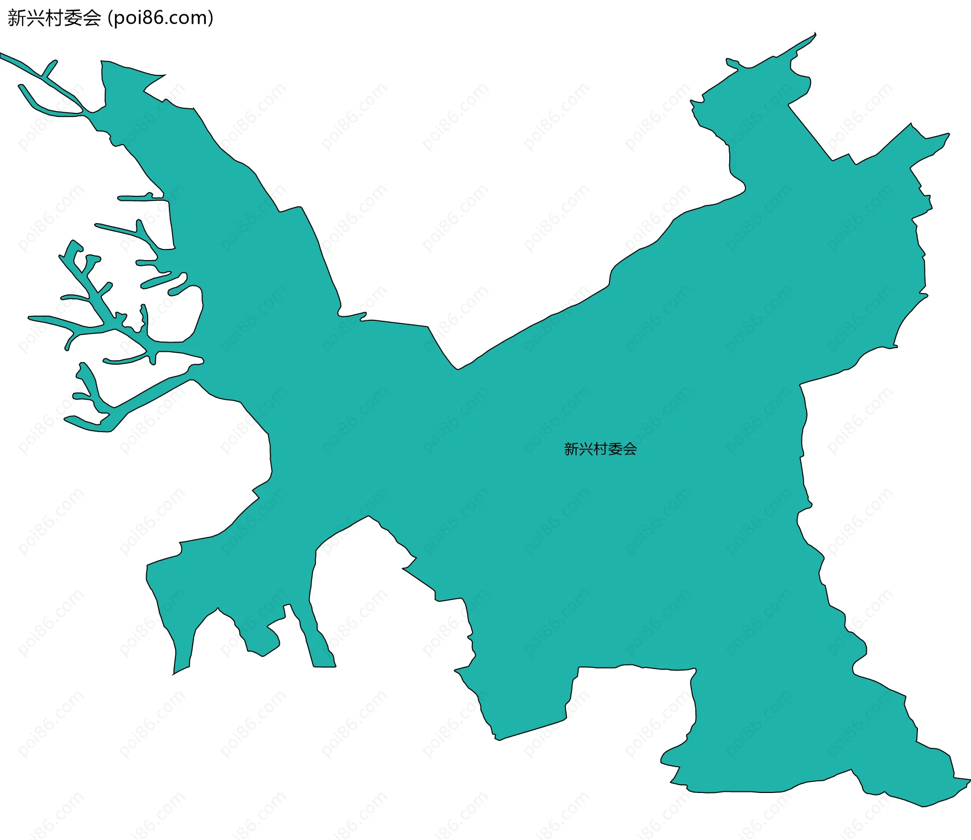 新兴村委会边界地图