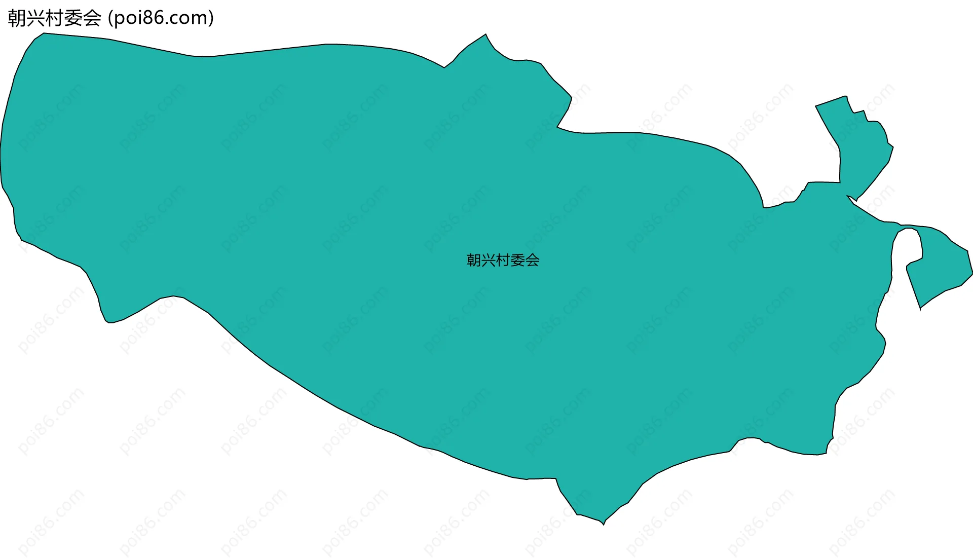 朝兴村委会边界地图