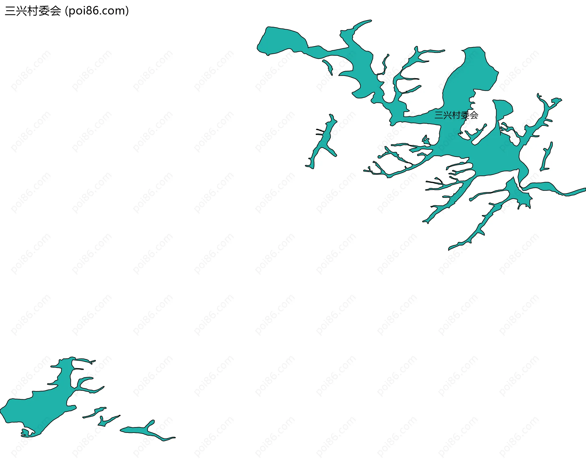 三兴村委会边界地图