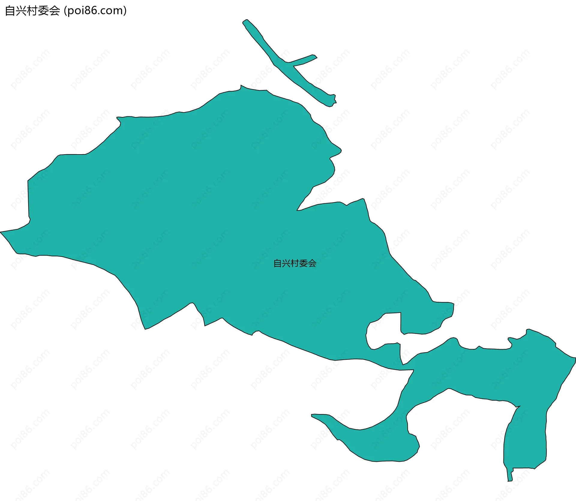 自兴村委会边界地图