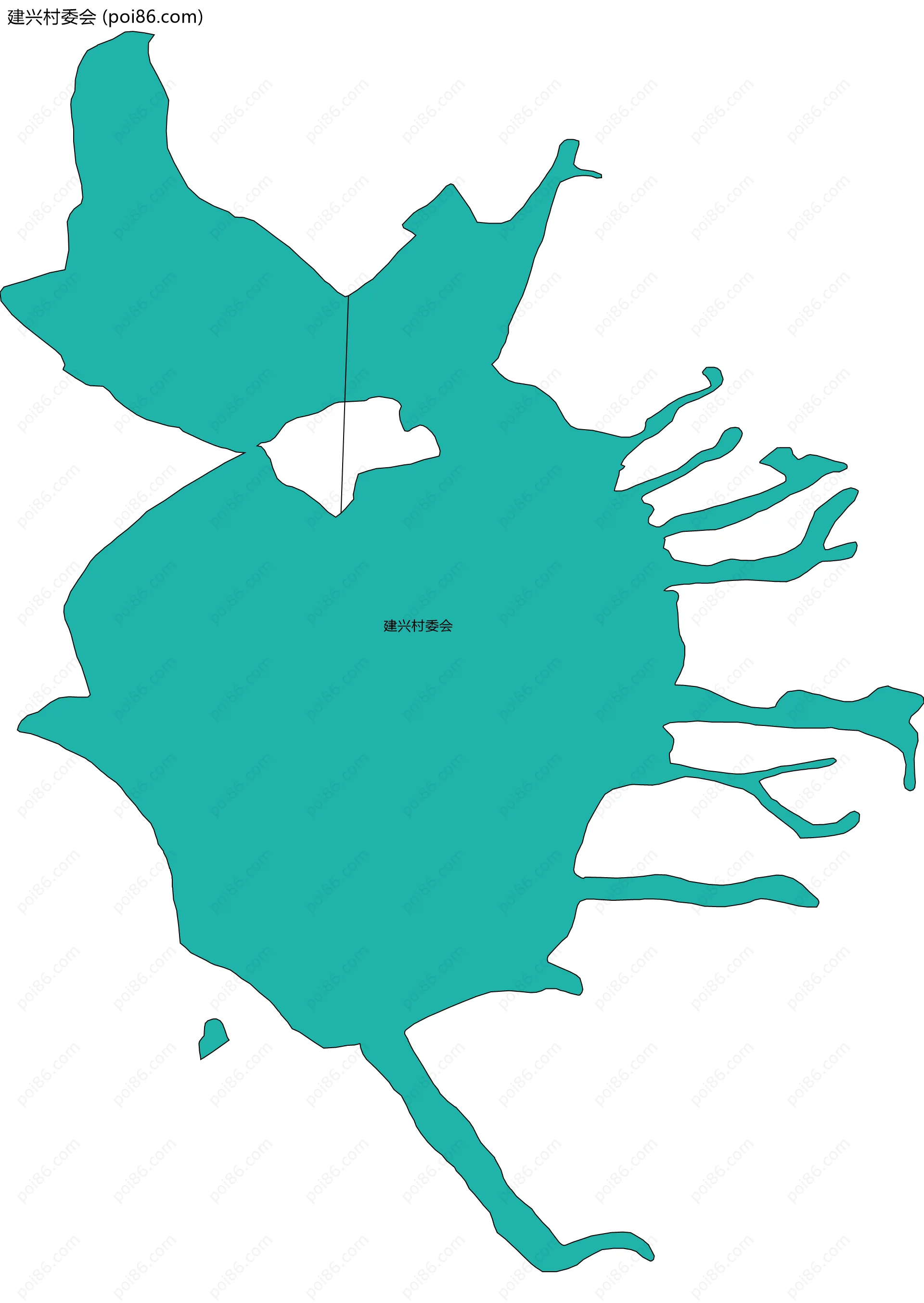 建兴村委会边界地图