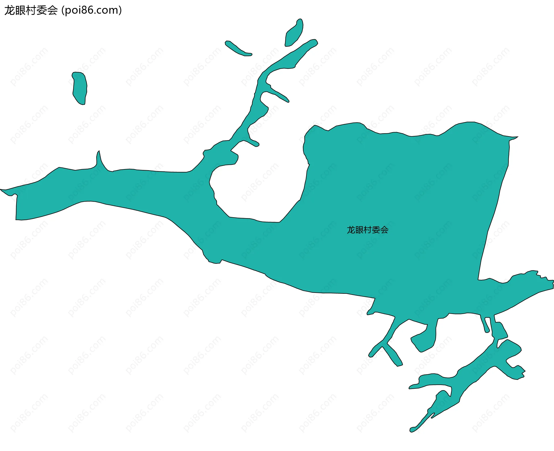 龙眼村委会边界地图