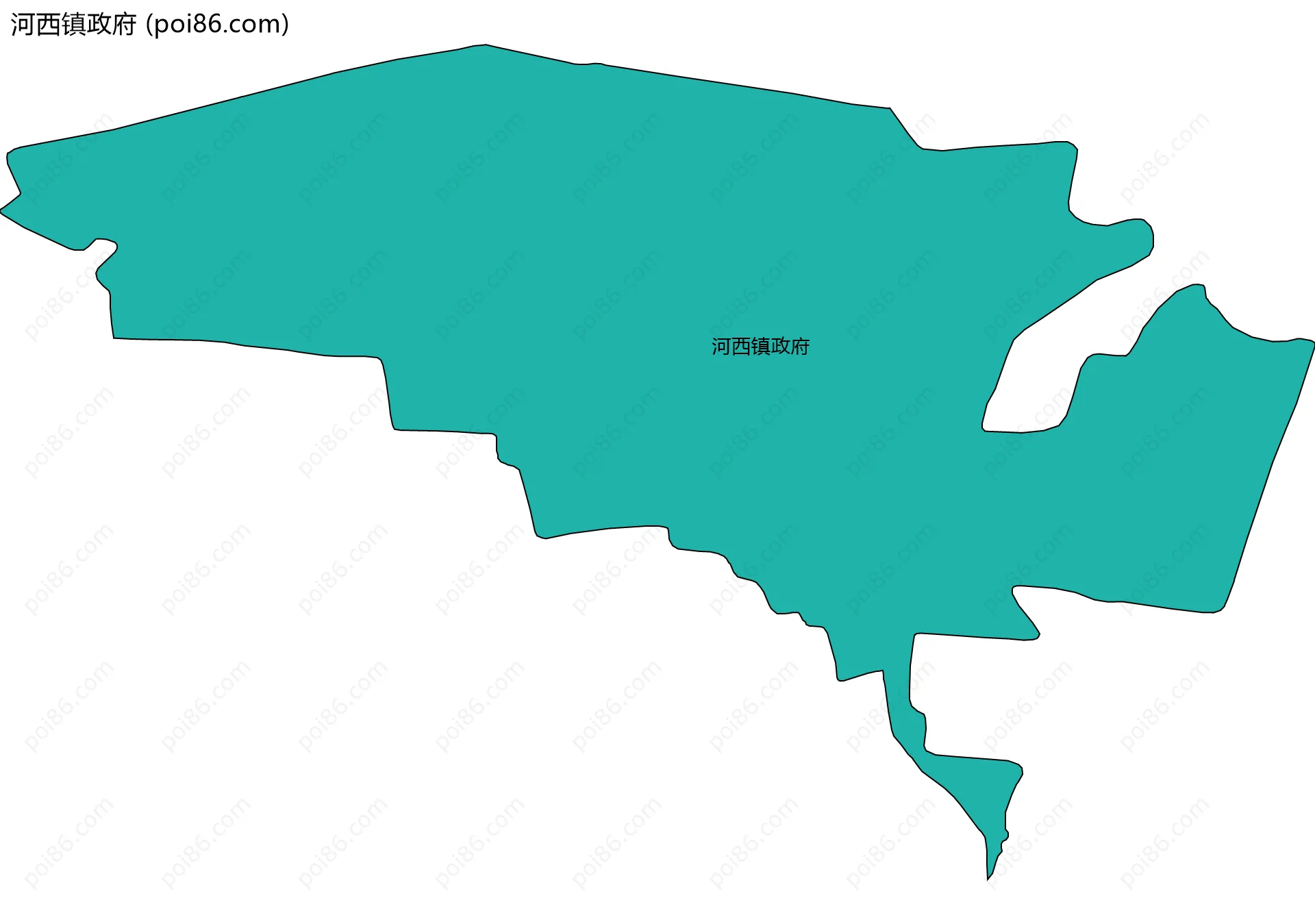 河西镇政府边界地图