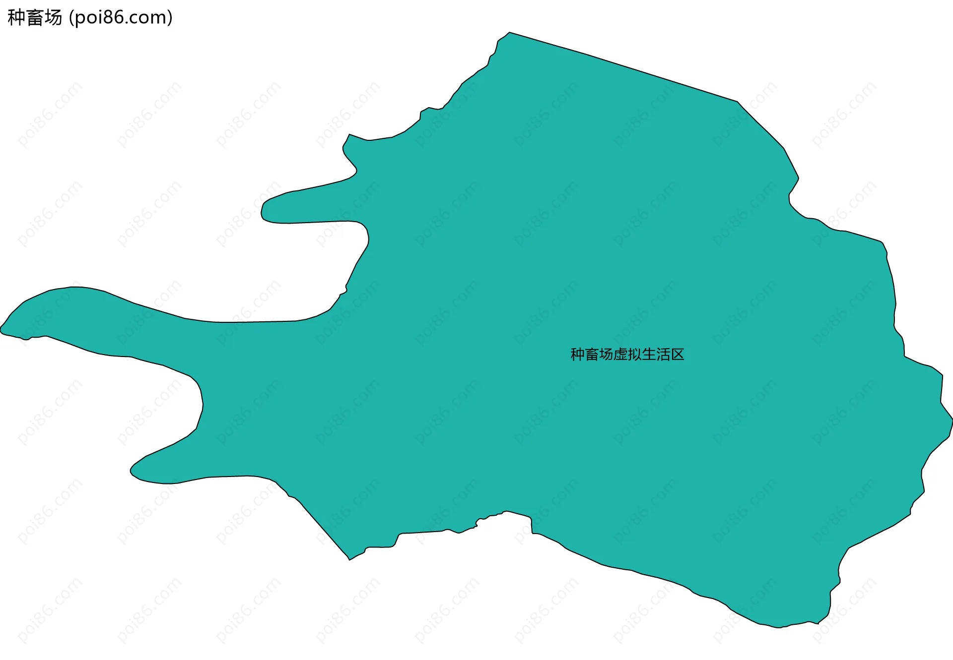 种畜场边界地图(五级行政区划)