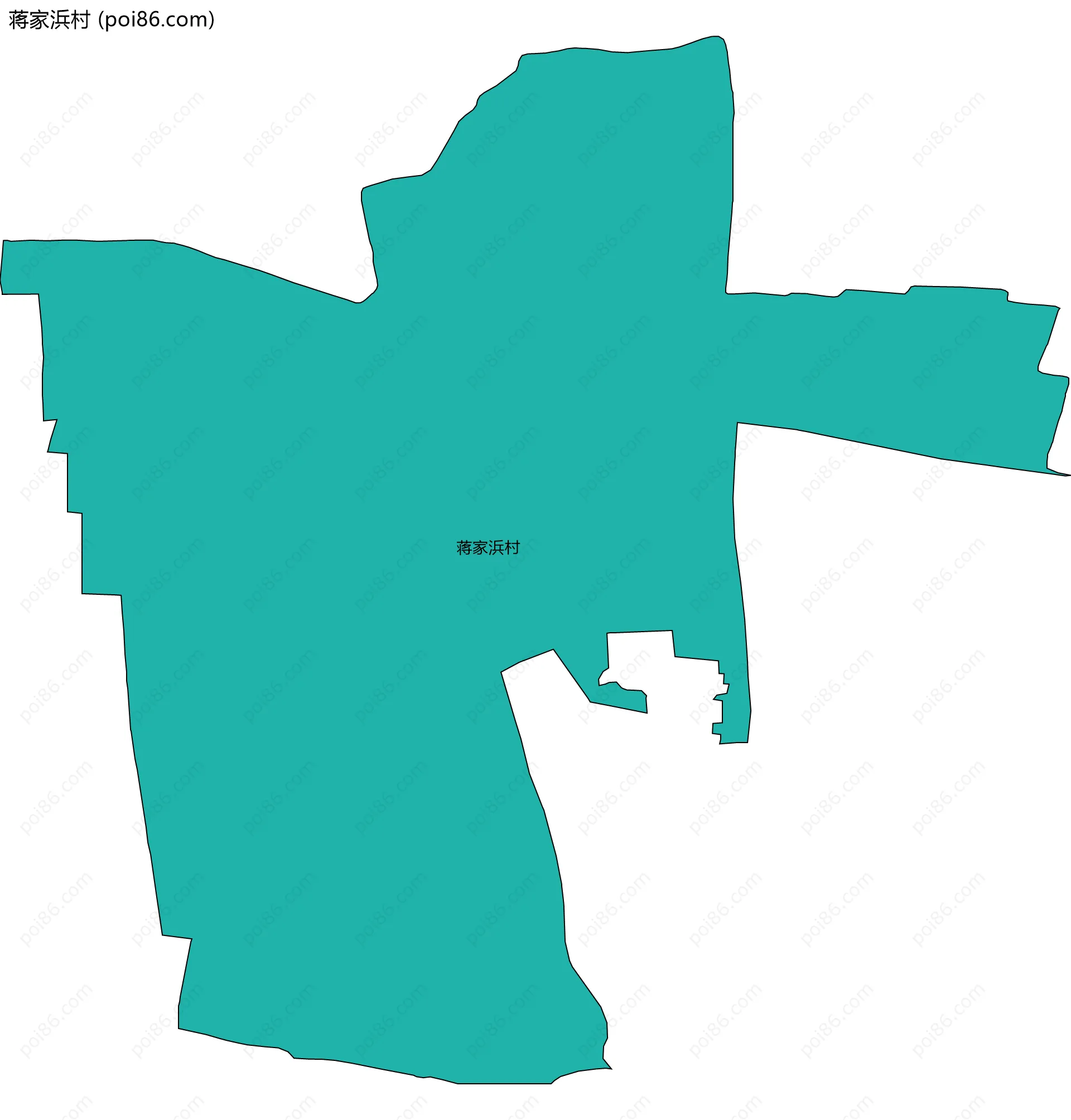 蒋家浜村边界地图