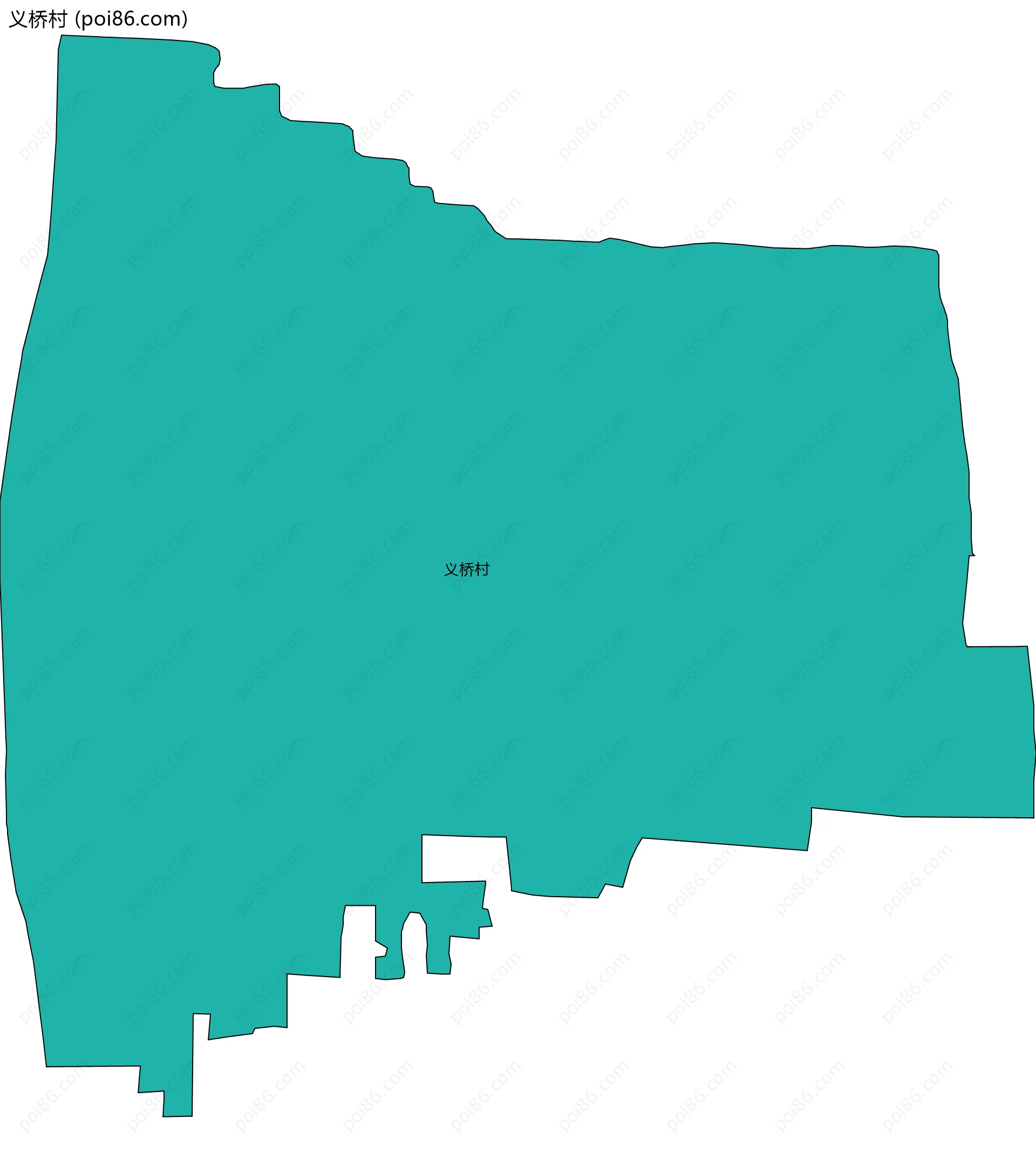 义桥村边界地图