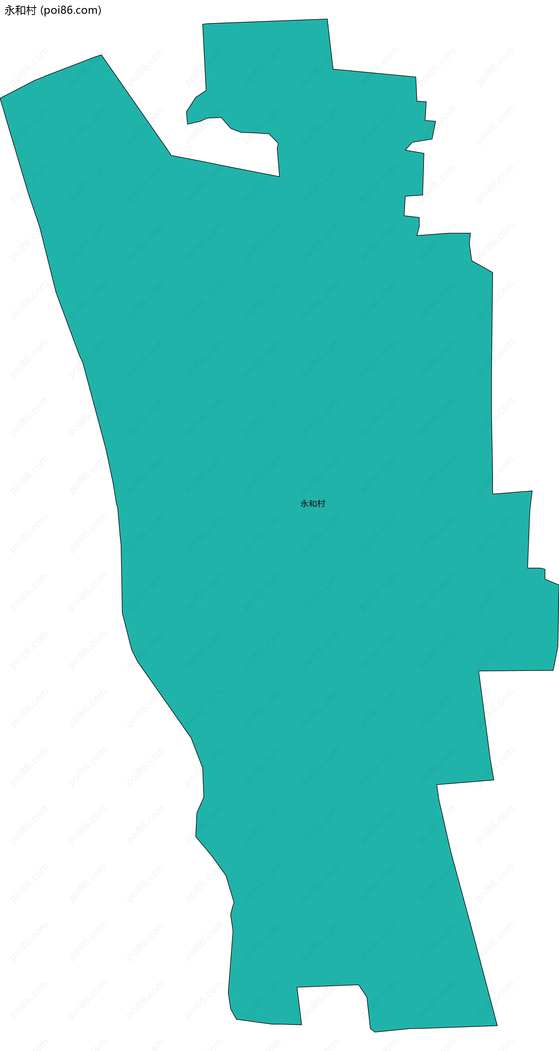 永和村边界地图