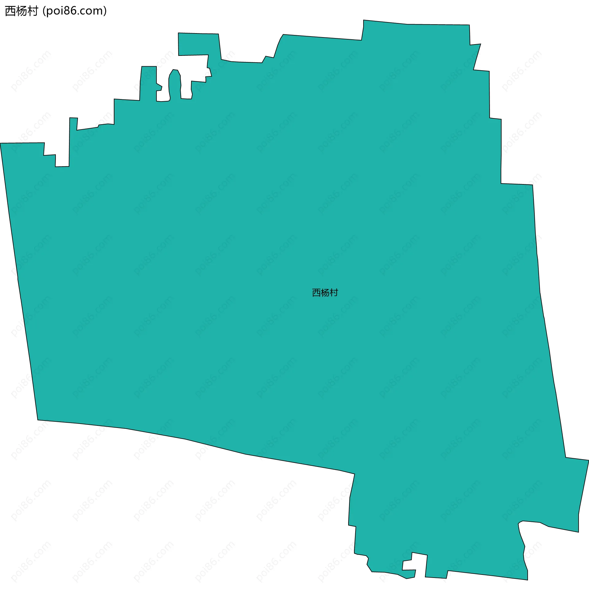 西杨村边界地图