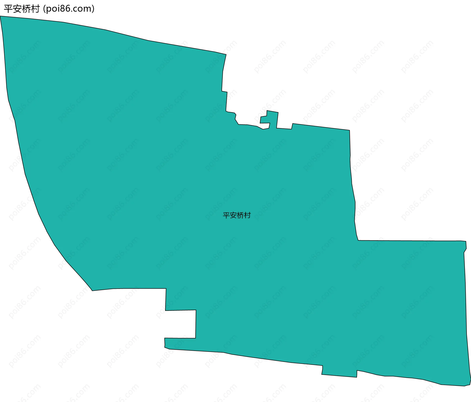平安桥村边界地图