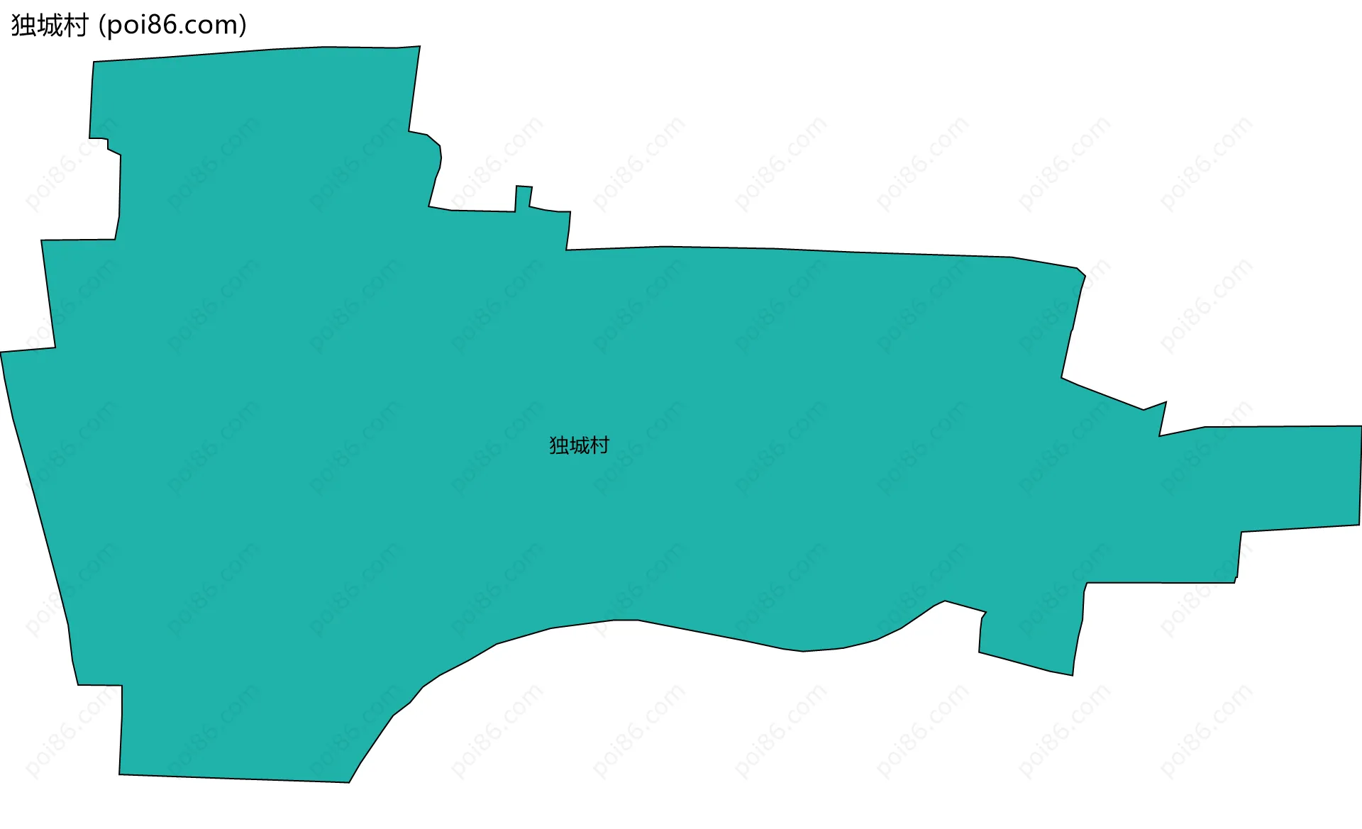 独城村边界地图