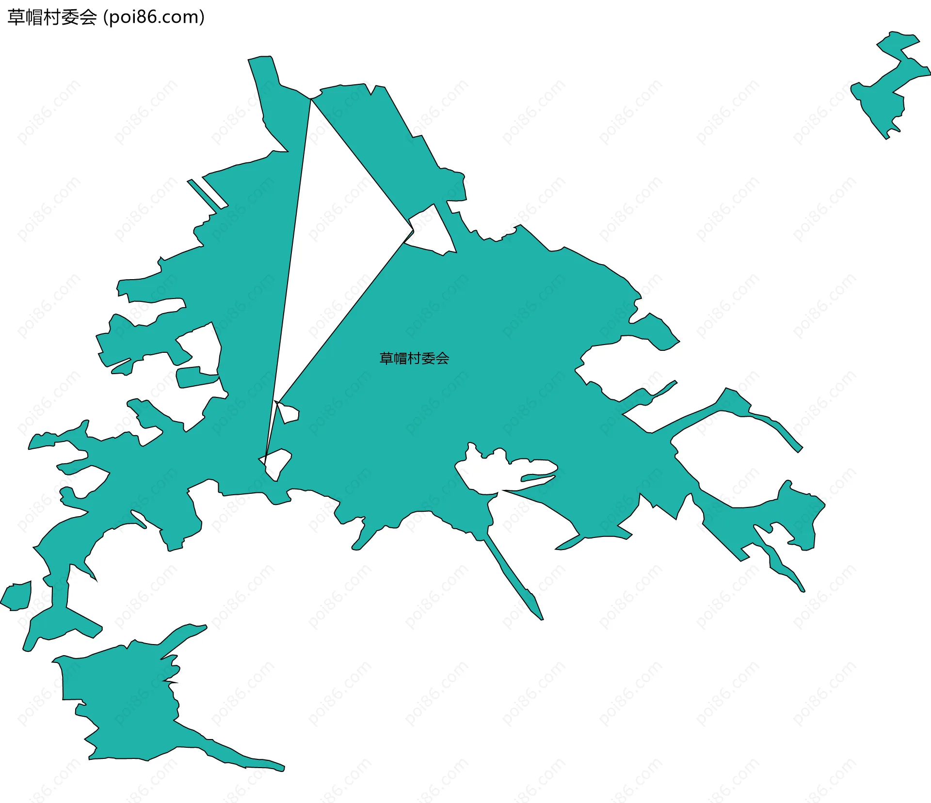 草帽村委会边界地图
