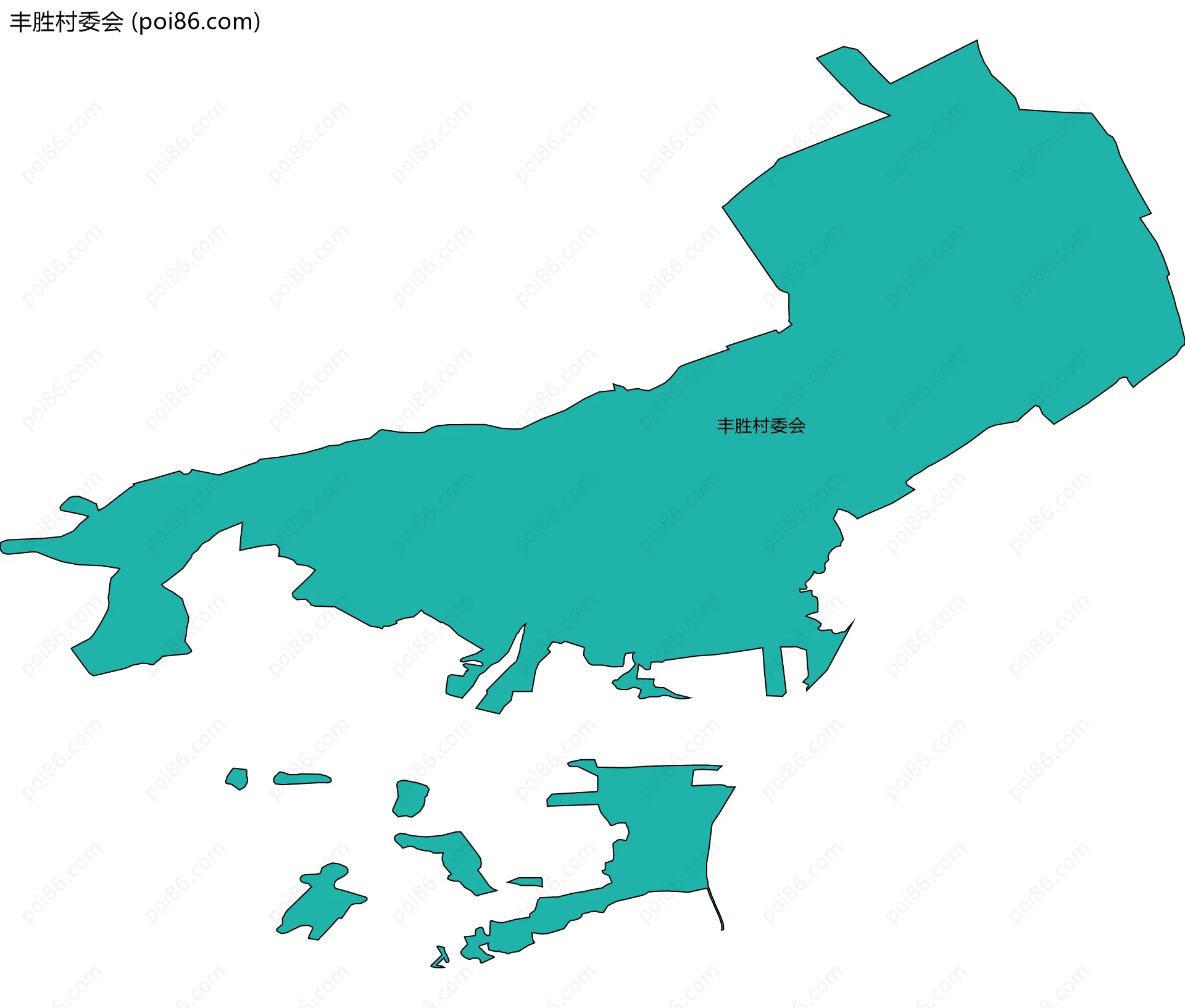 丰胜村委会边界地图