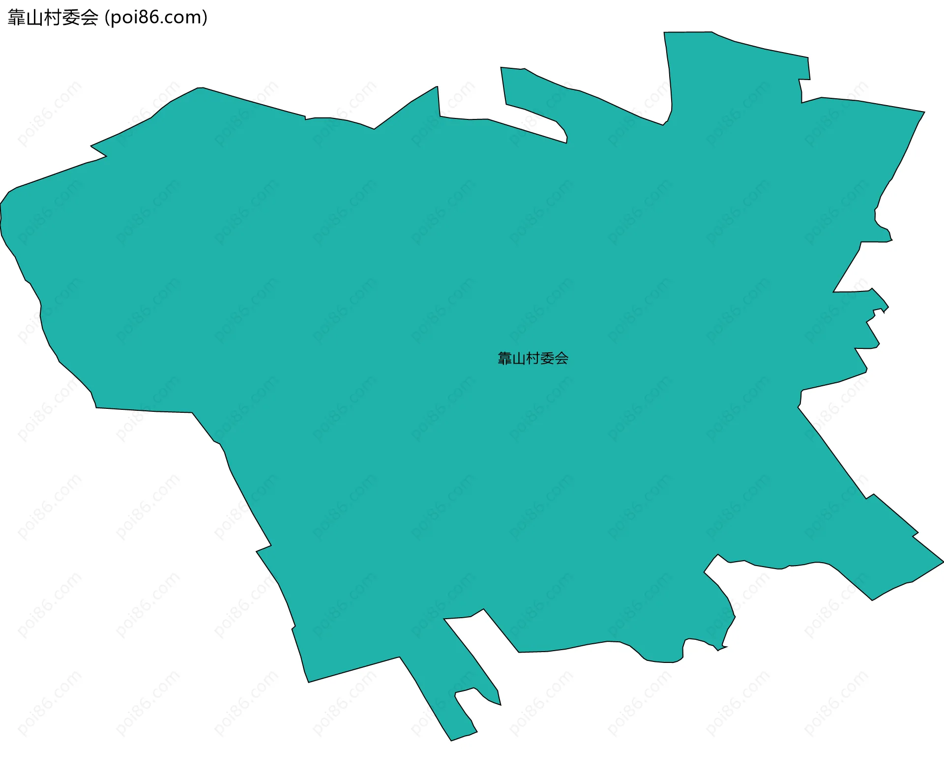 靠山村委会边界地图