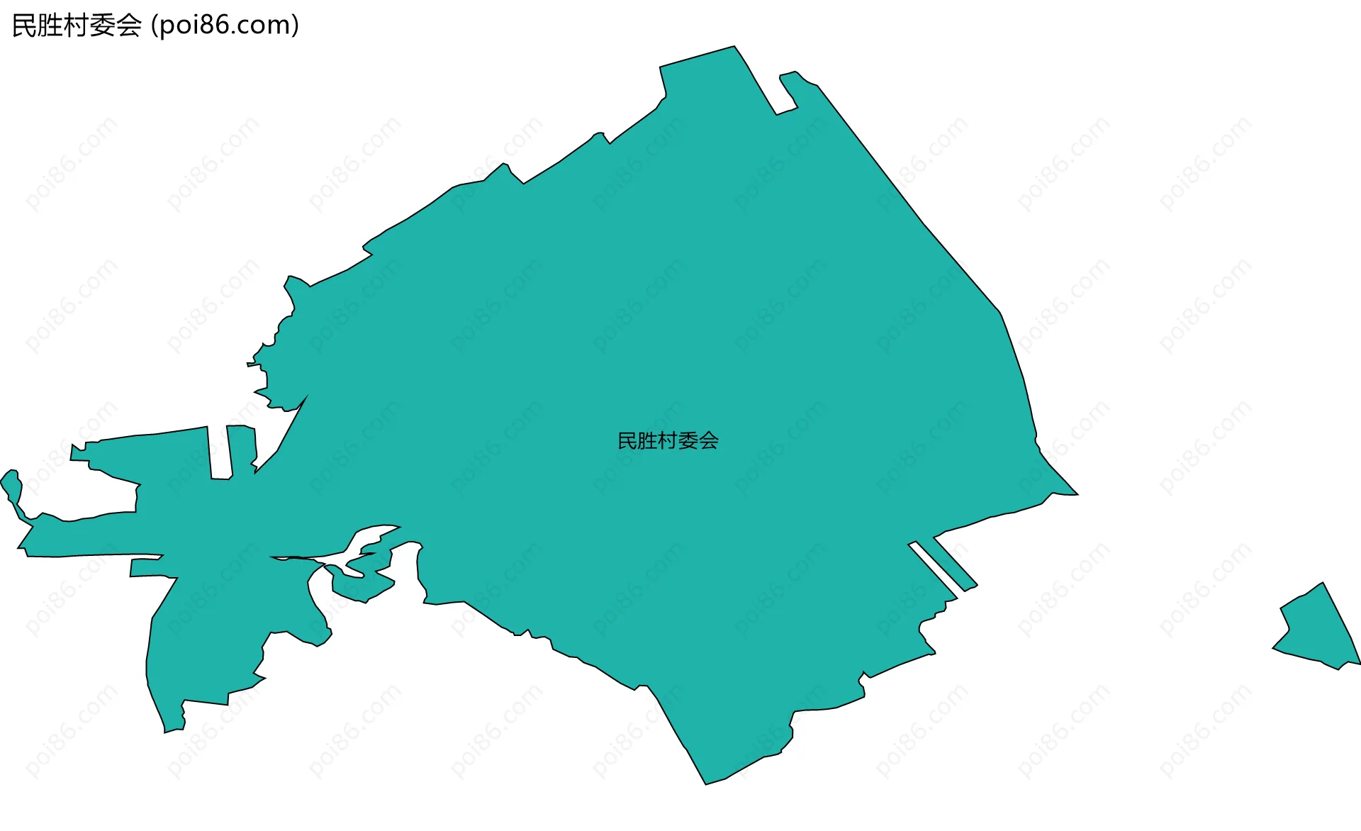 民胜村委会边界地图