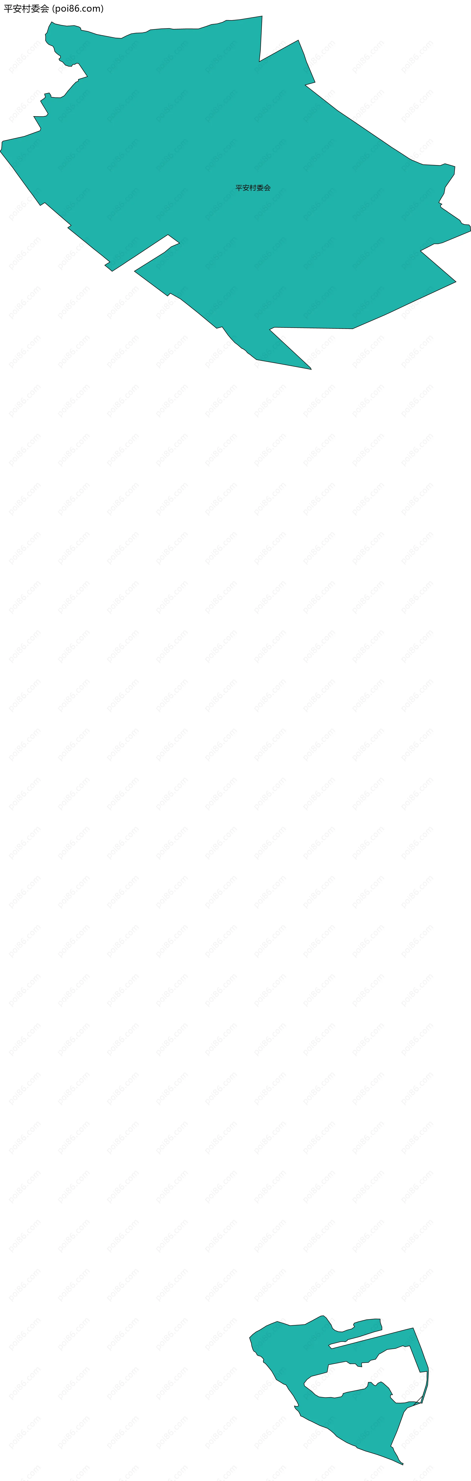 平安村委会边界地图