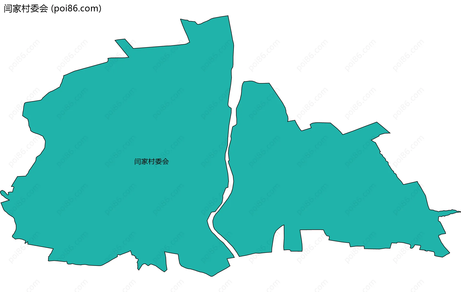 闫家村委会边界地图