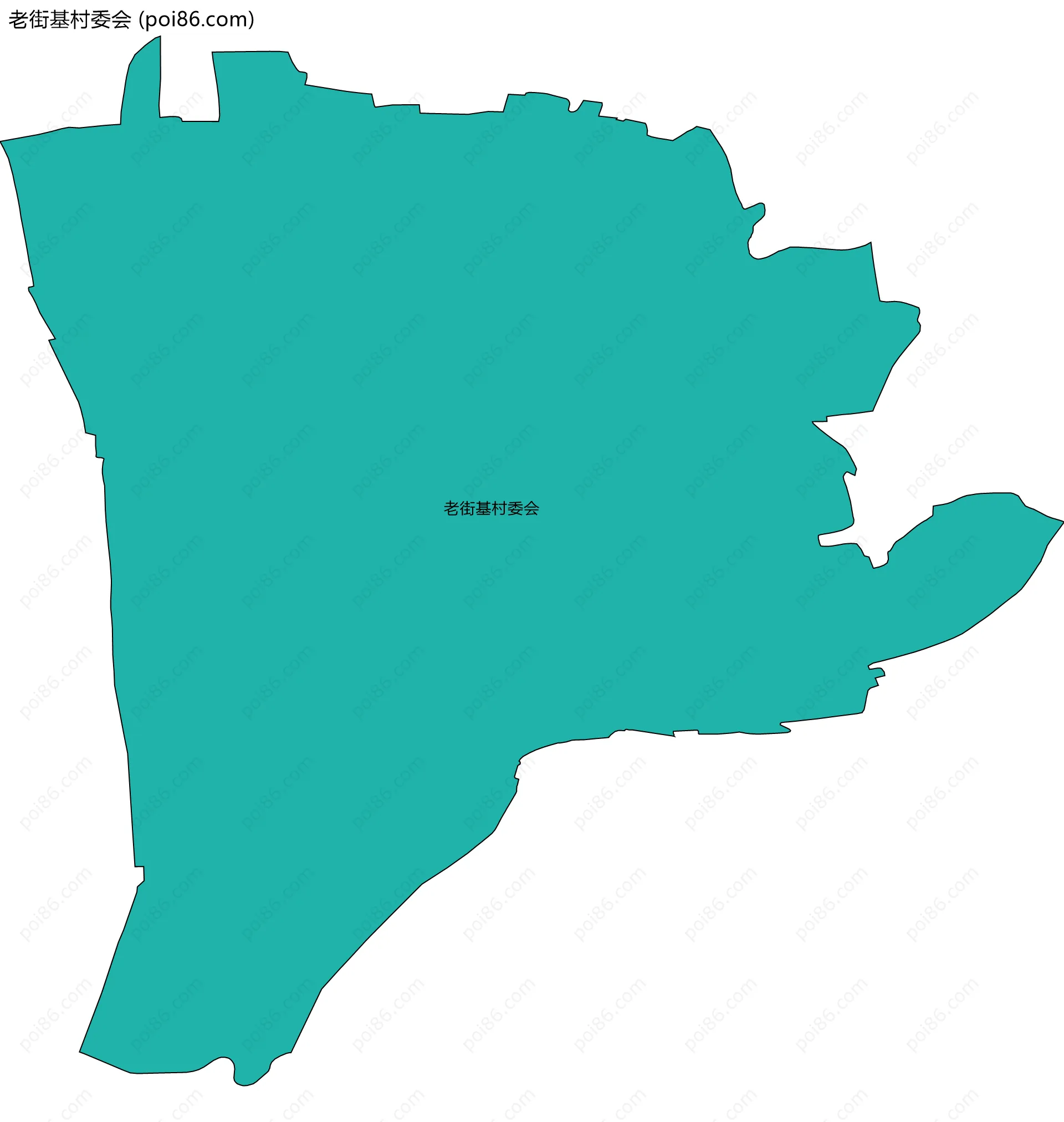 老街基村委会边界地图