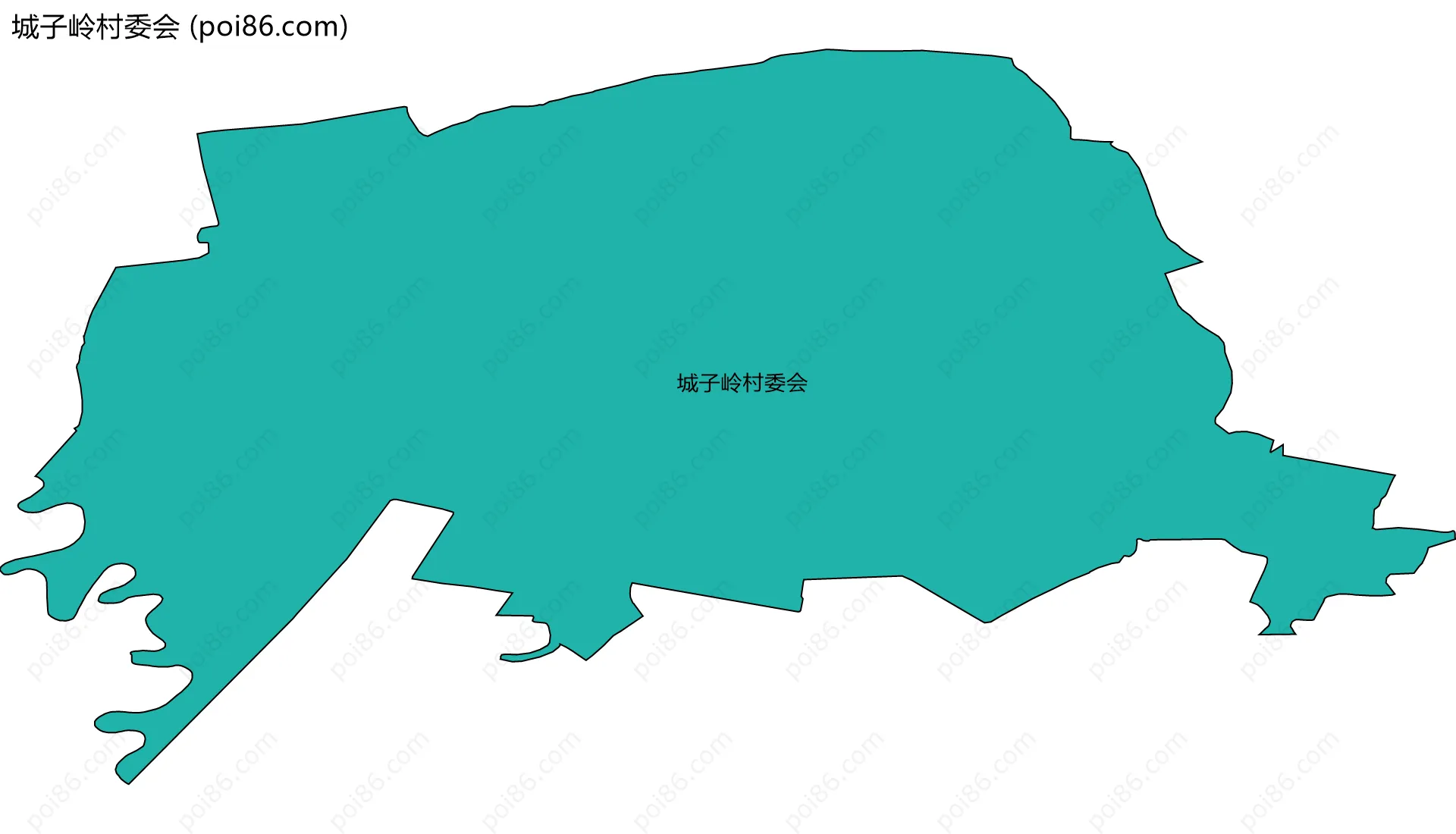 城子岭村委会边界地图
