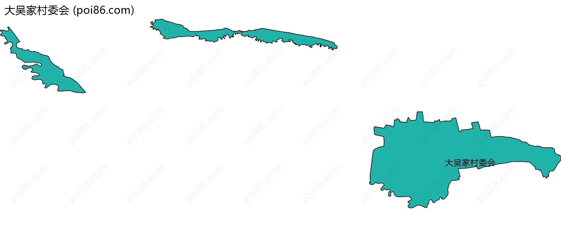 大吴家村委会边界地图
