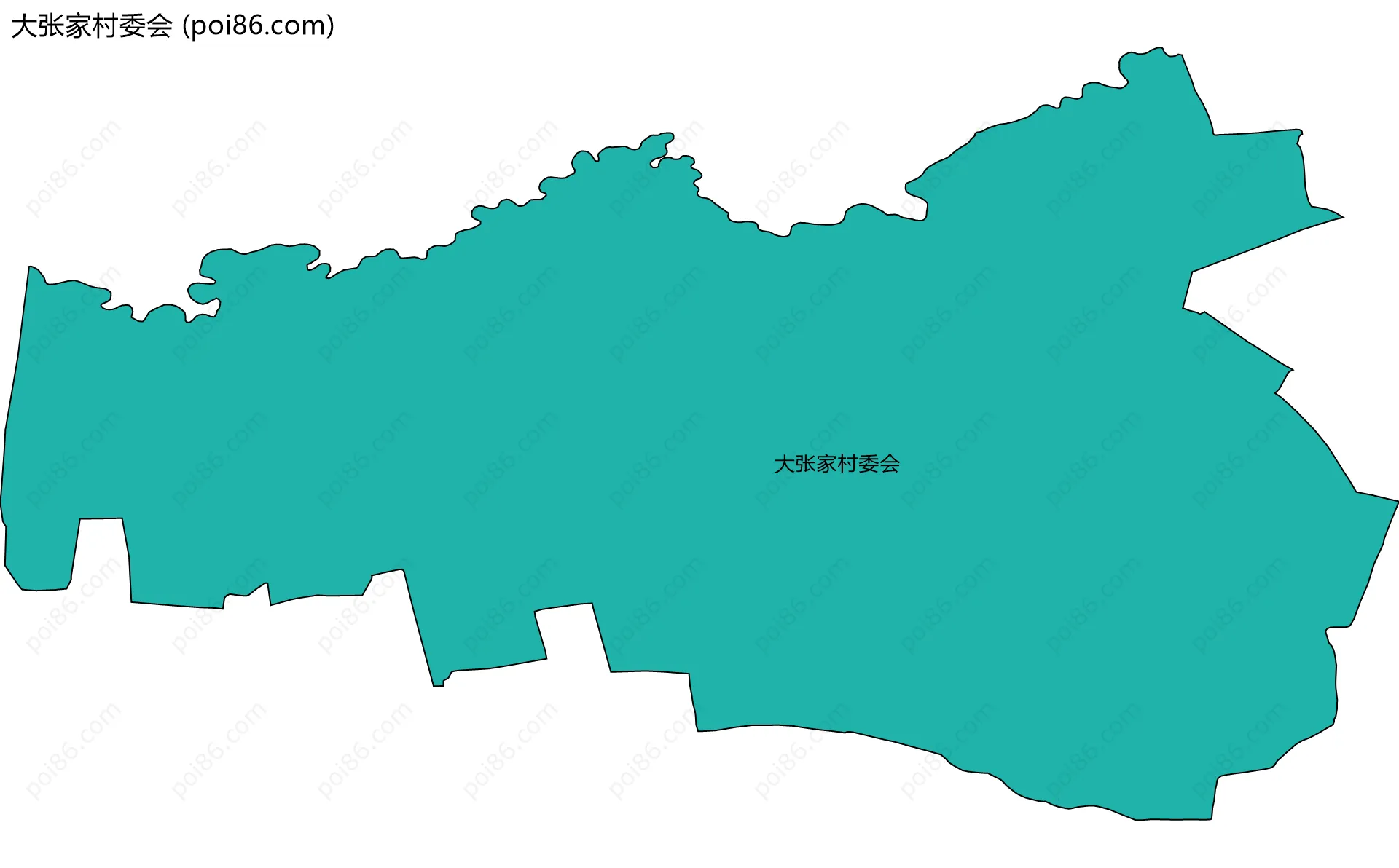 大张家村委会边界地图