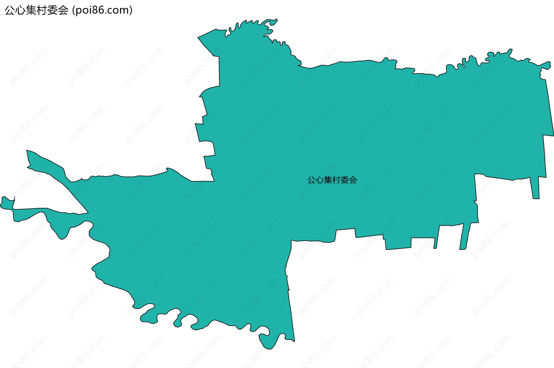 公心集村委会边界地图