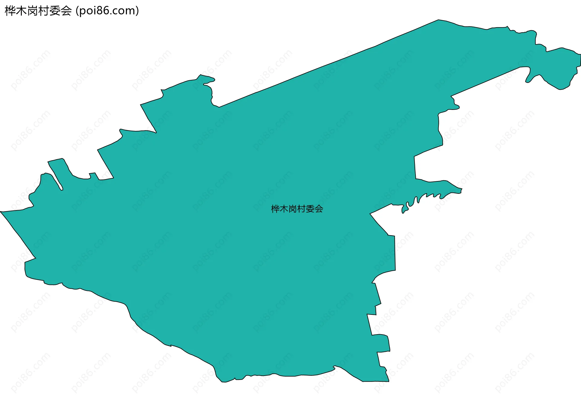 桦木岗村委会边界地图
