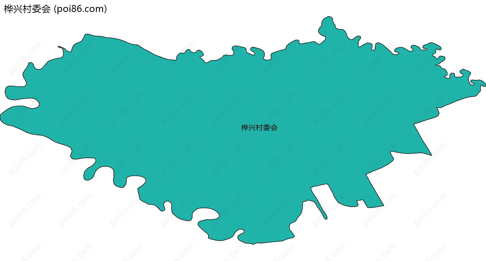 桦兴村委会边界地图