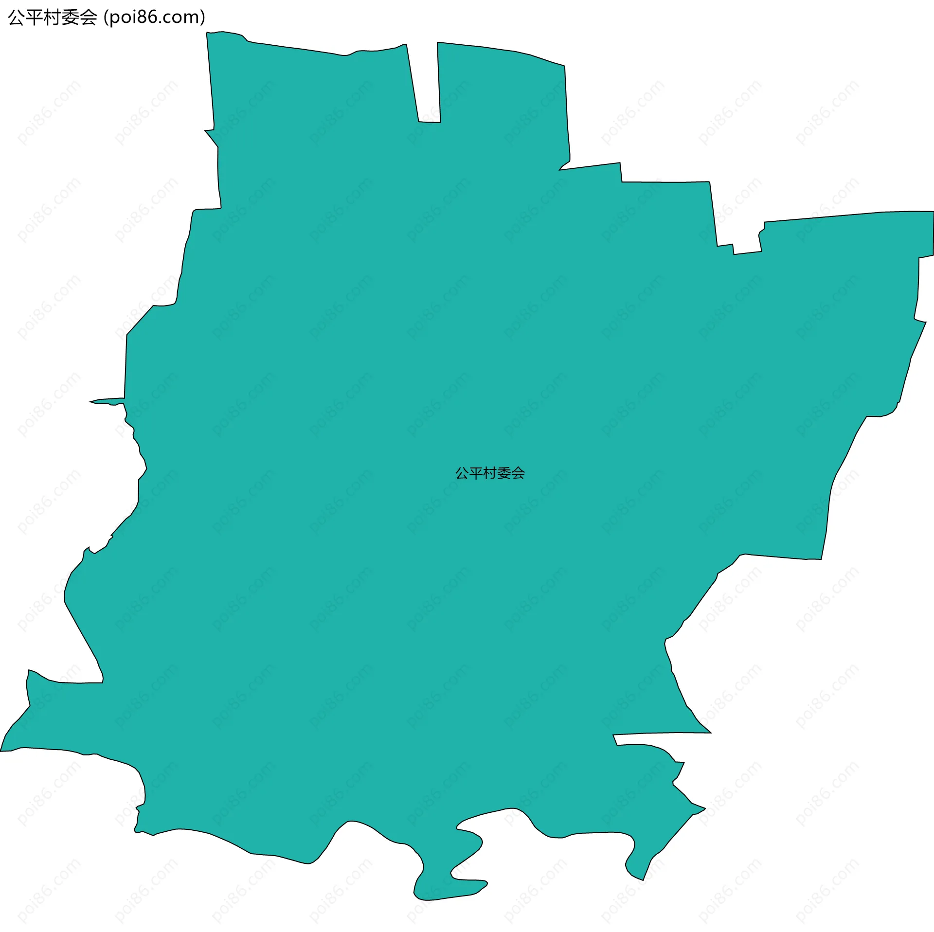 公平村委会边界地图