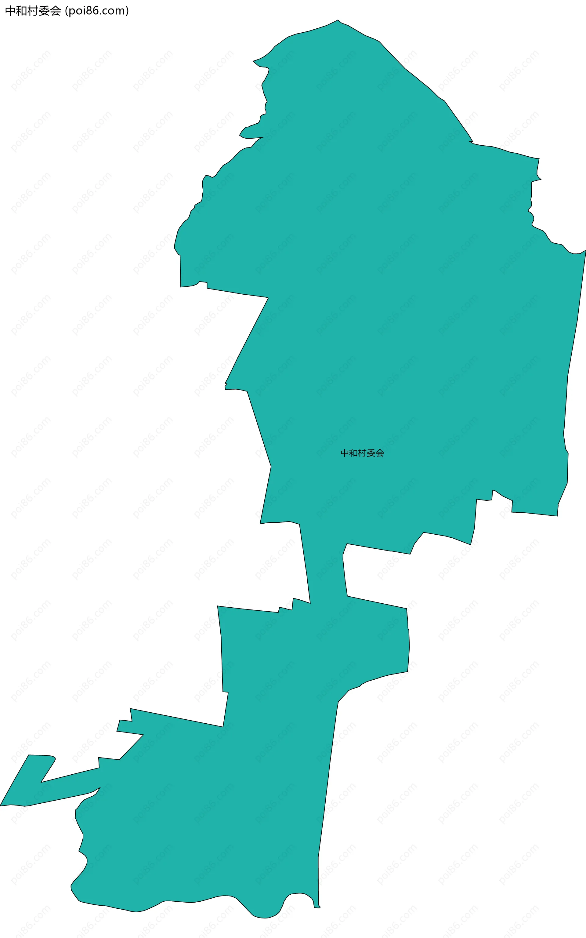 中和村委会边界地图