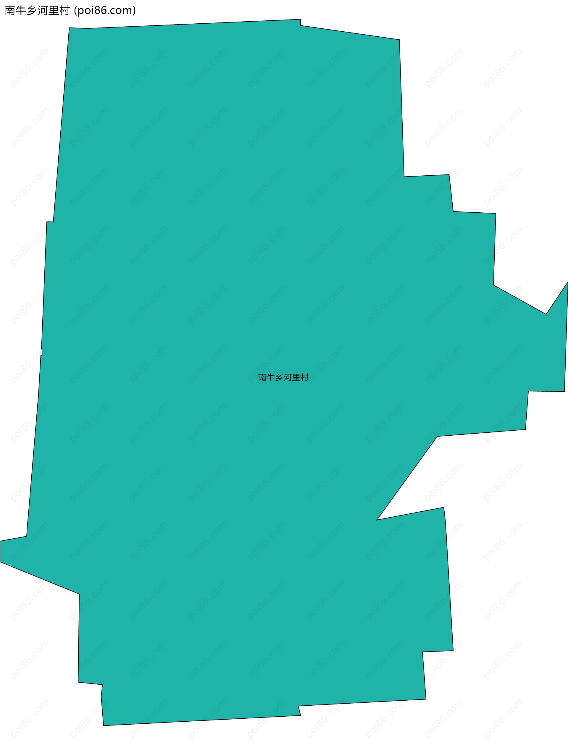 南牛乡河里村边界地图