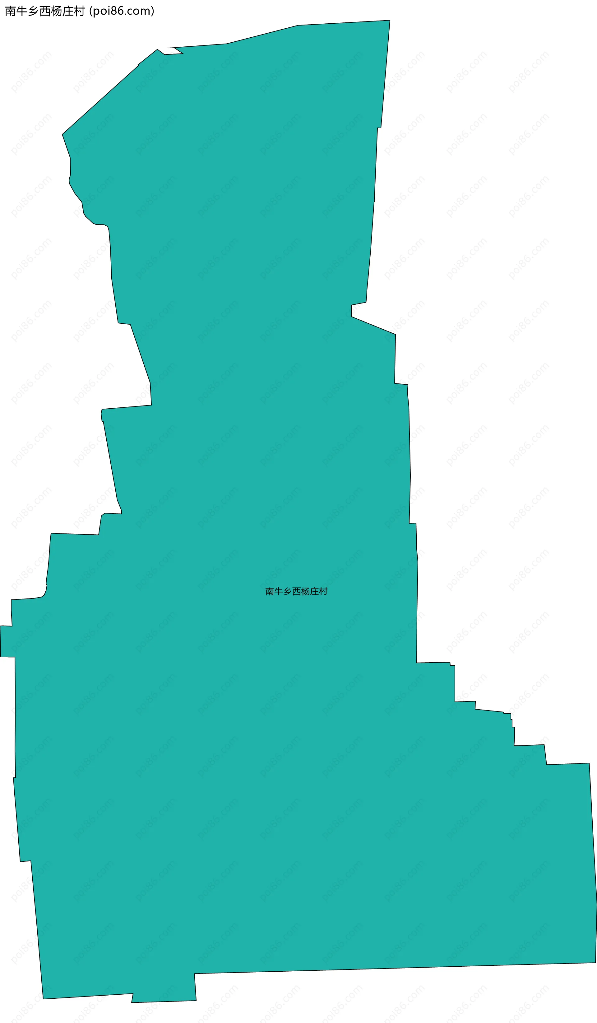 南牛乡西杨庄村边界地图