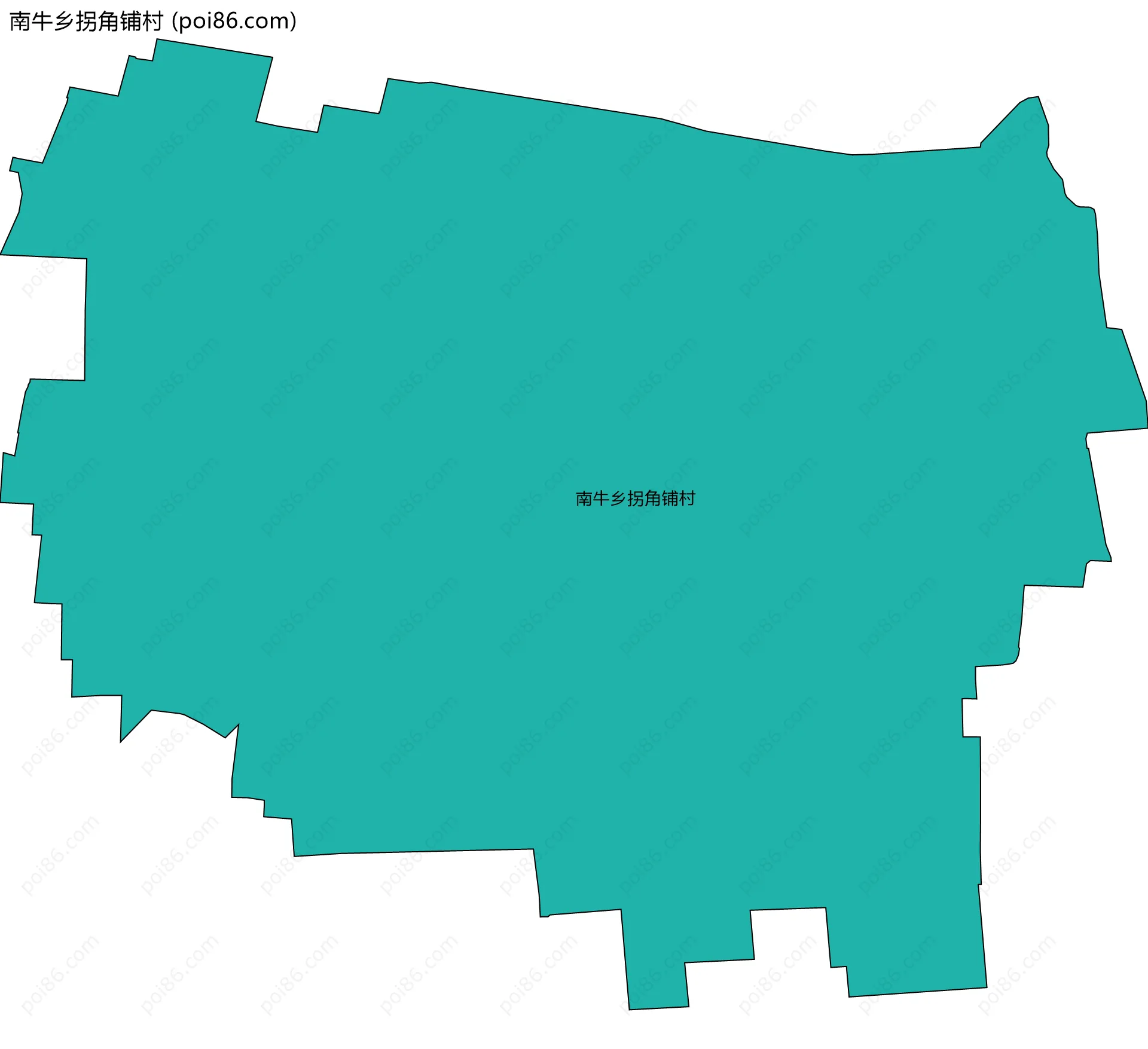 南牛乡拐角铺村边界地图