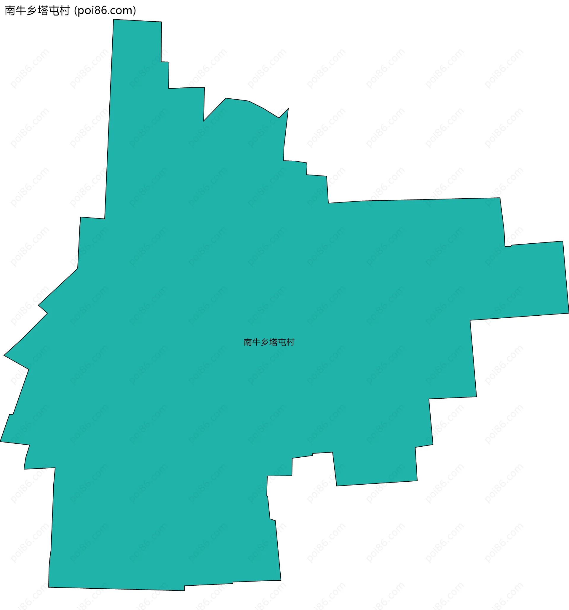 南牛乡塔屯村边界地图