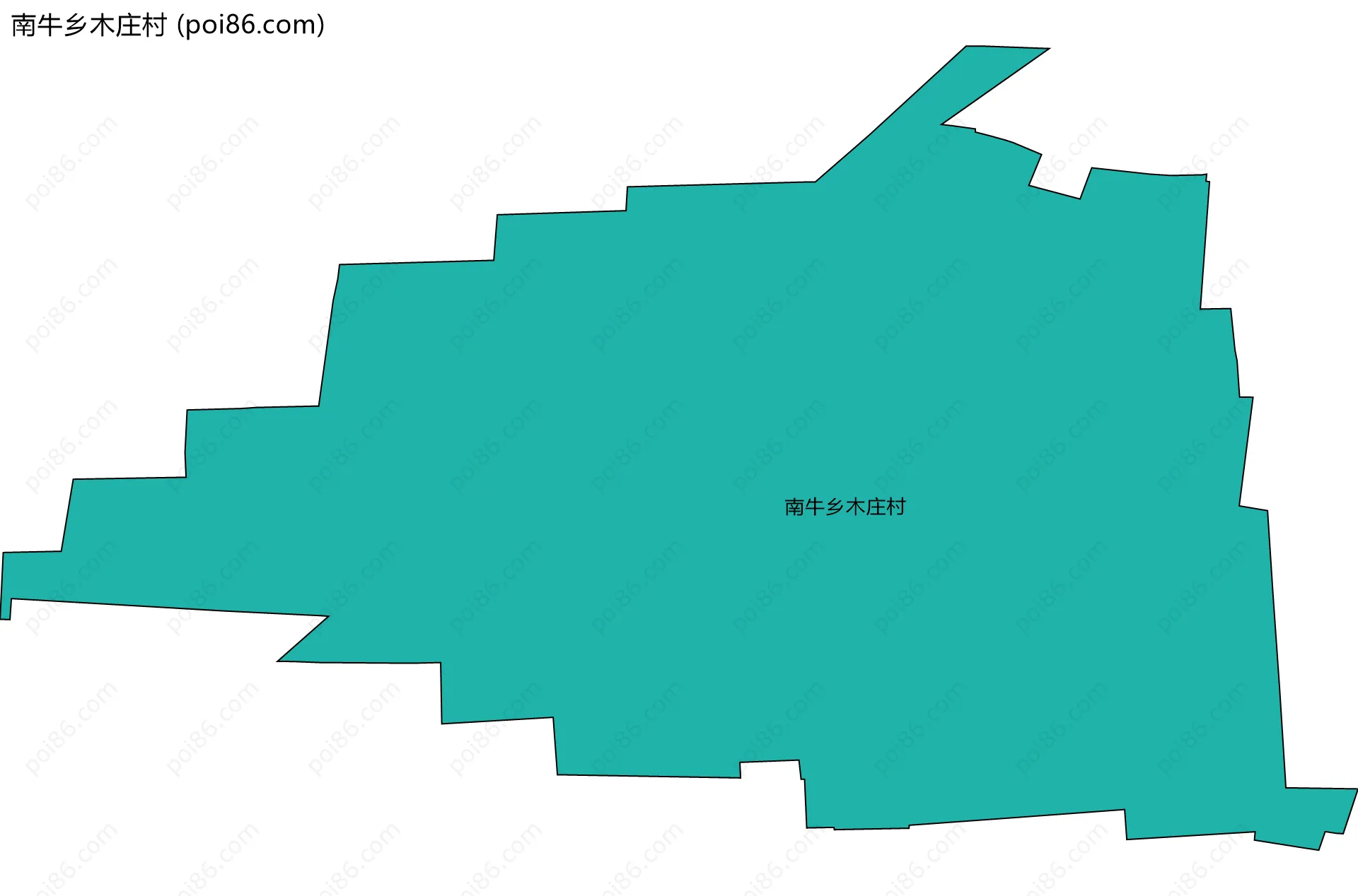 南牛乡木庄村边界地图