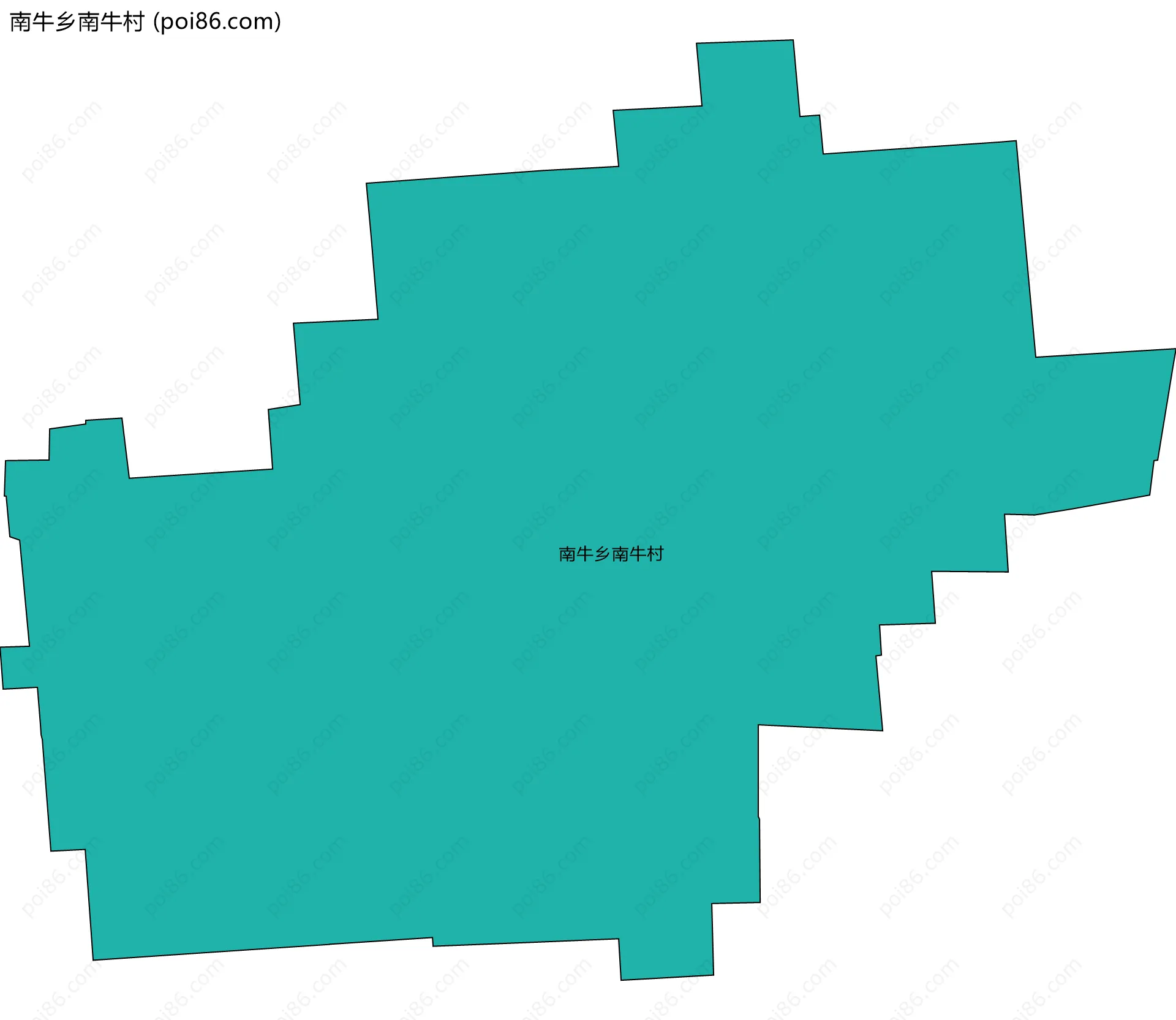 南牛乡南牛村边界地图