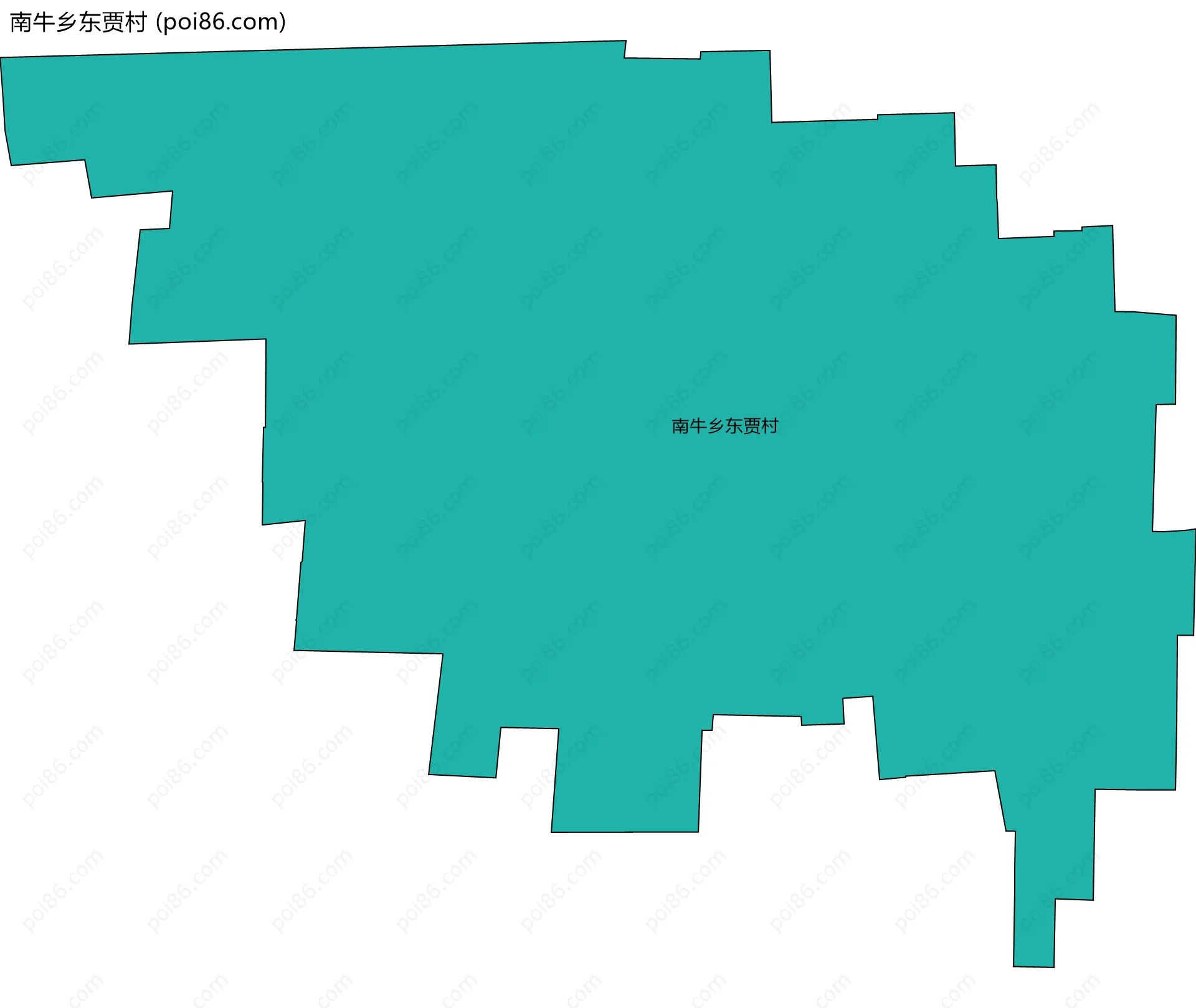 南牛乡东贾村边界地图
