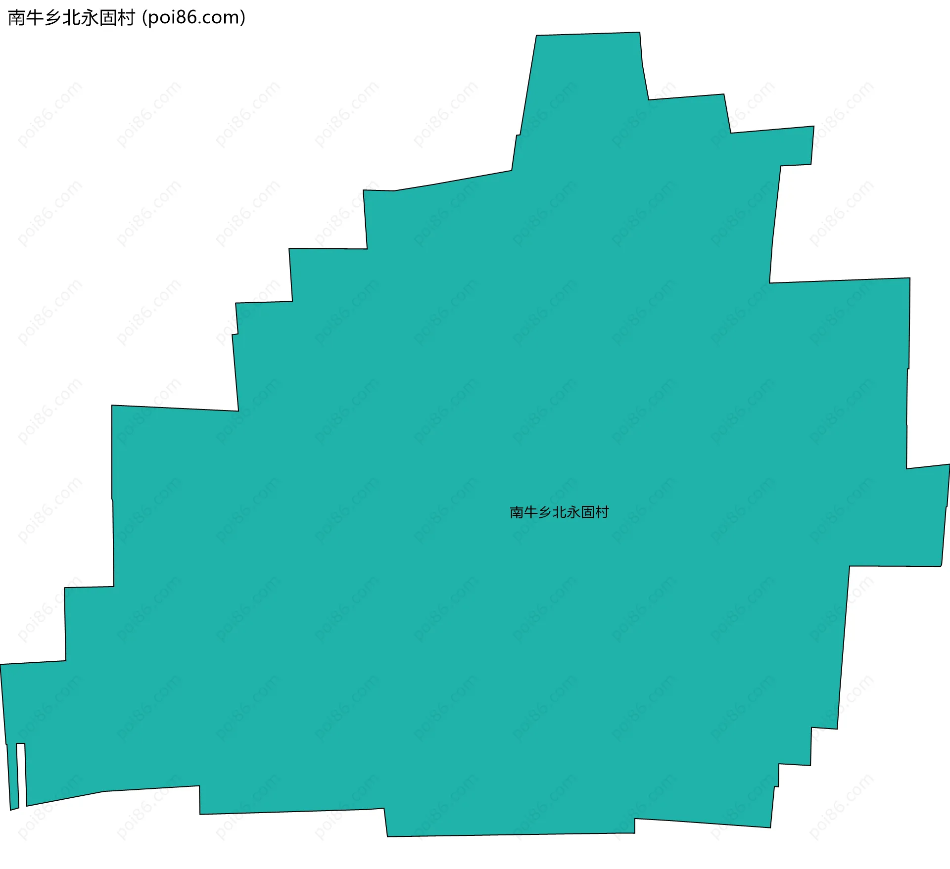南牛乡北永固村边界地图