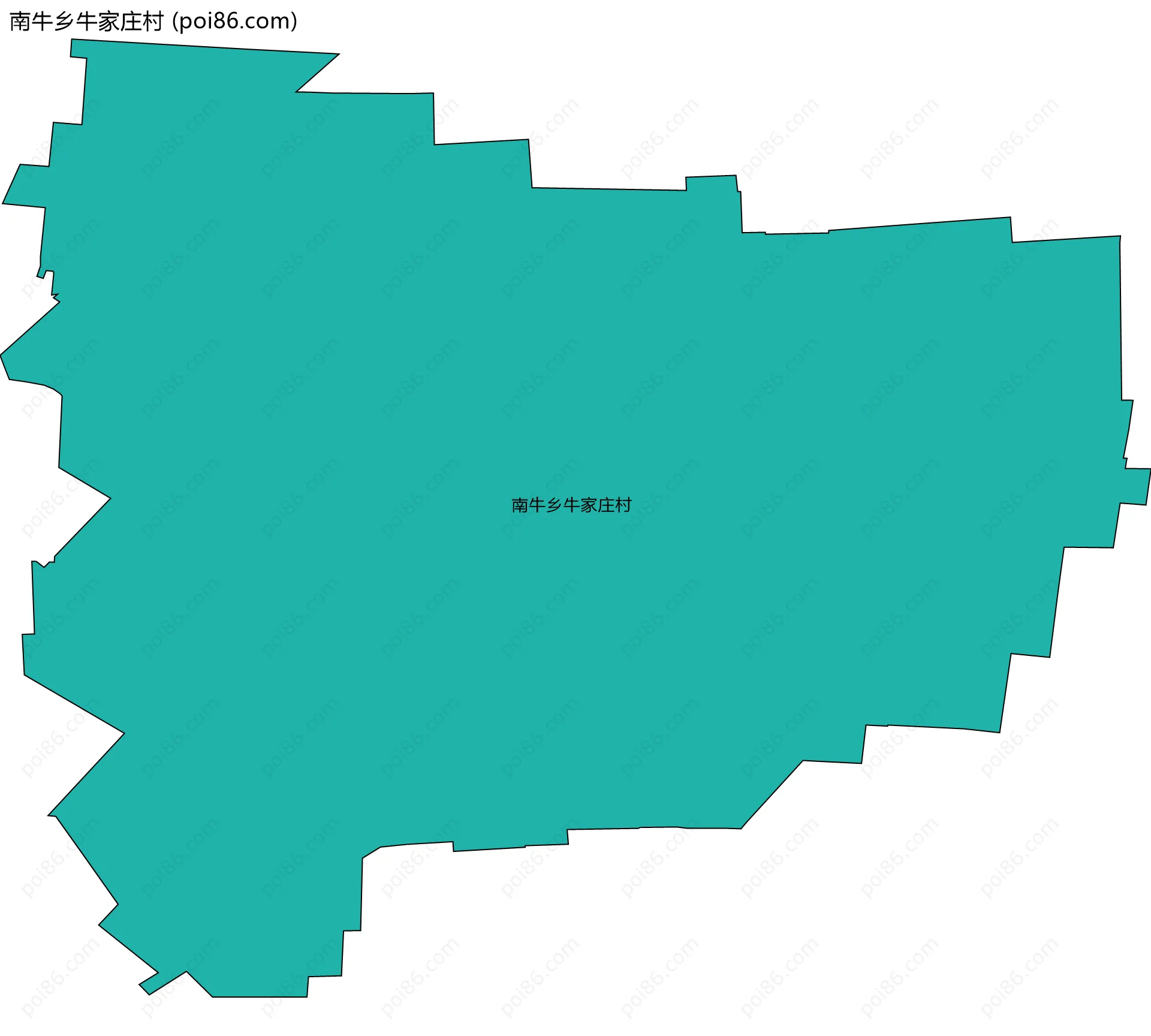 南牛乡牛家庄村边界地图