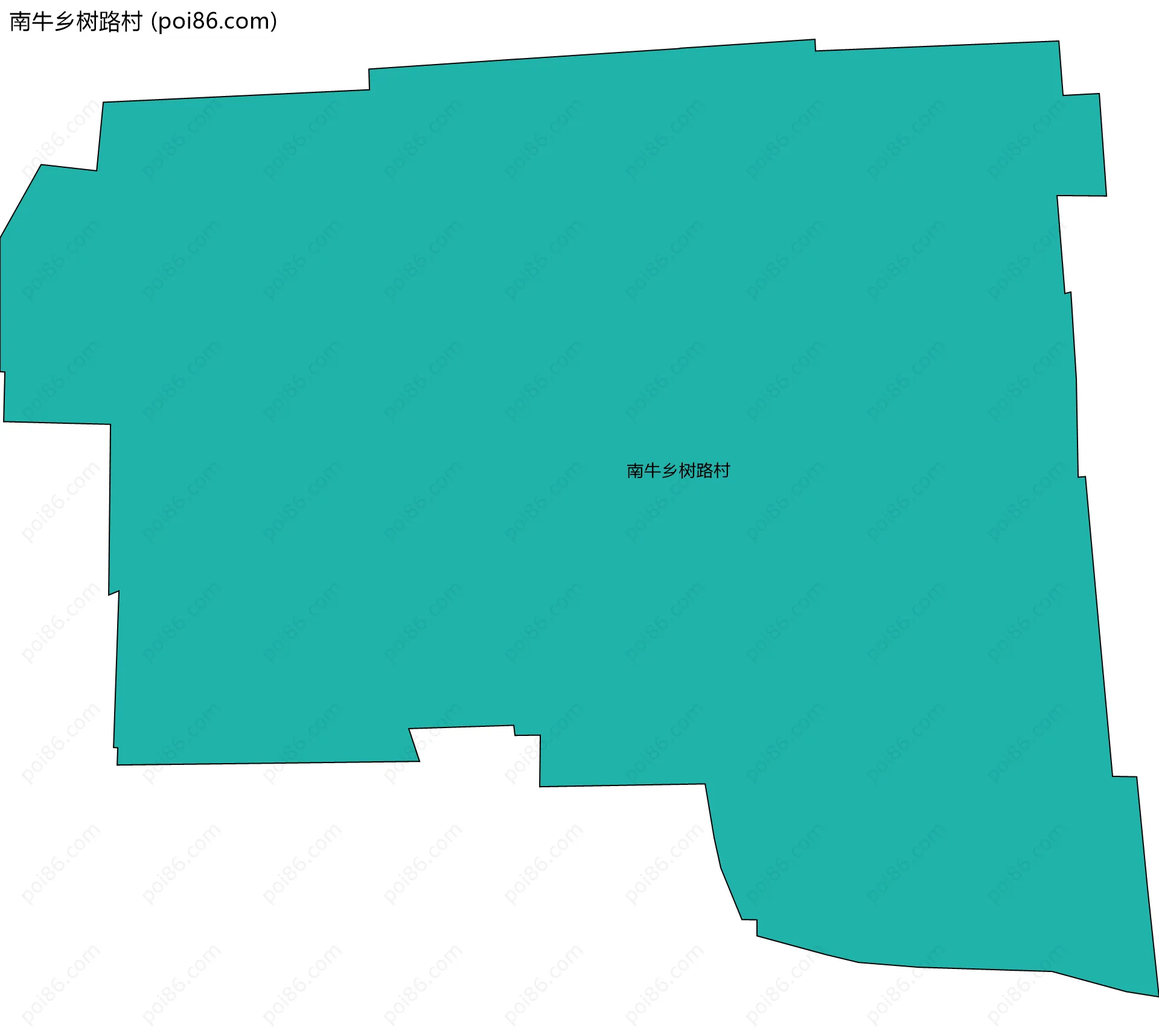 南牛乡树路村边界地图