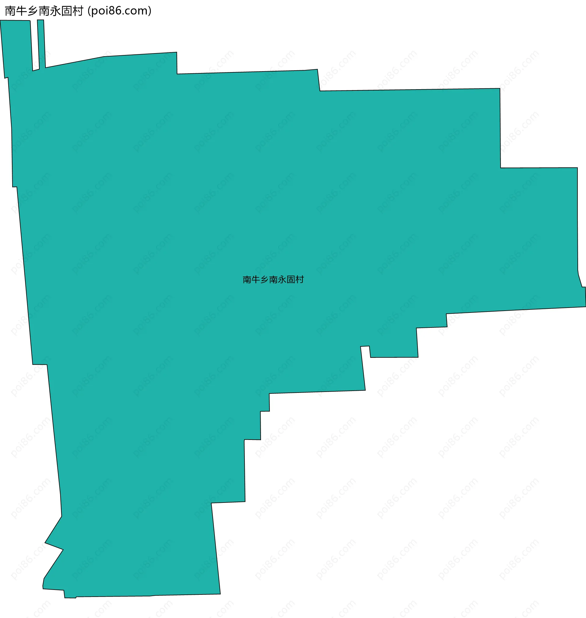 南牛乡南永固村边界地图