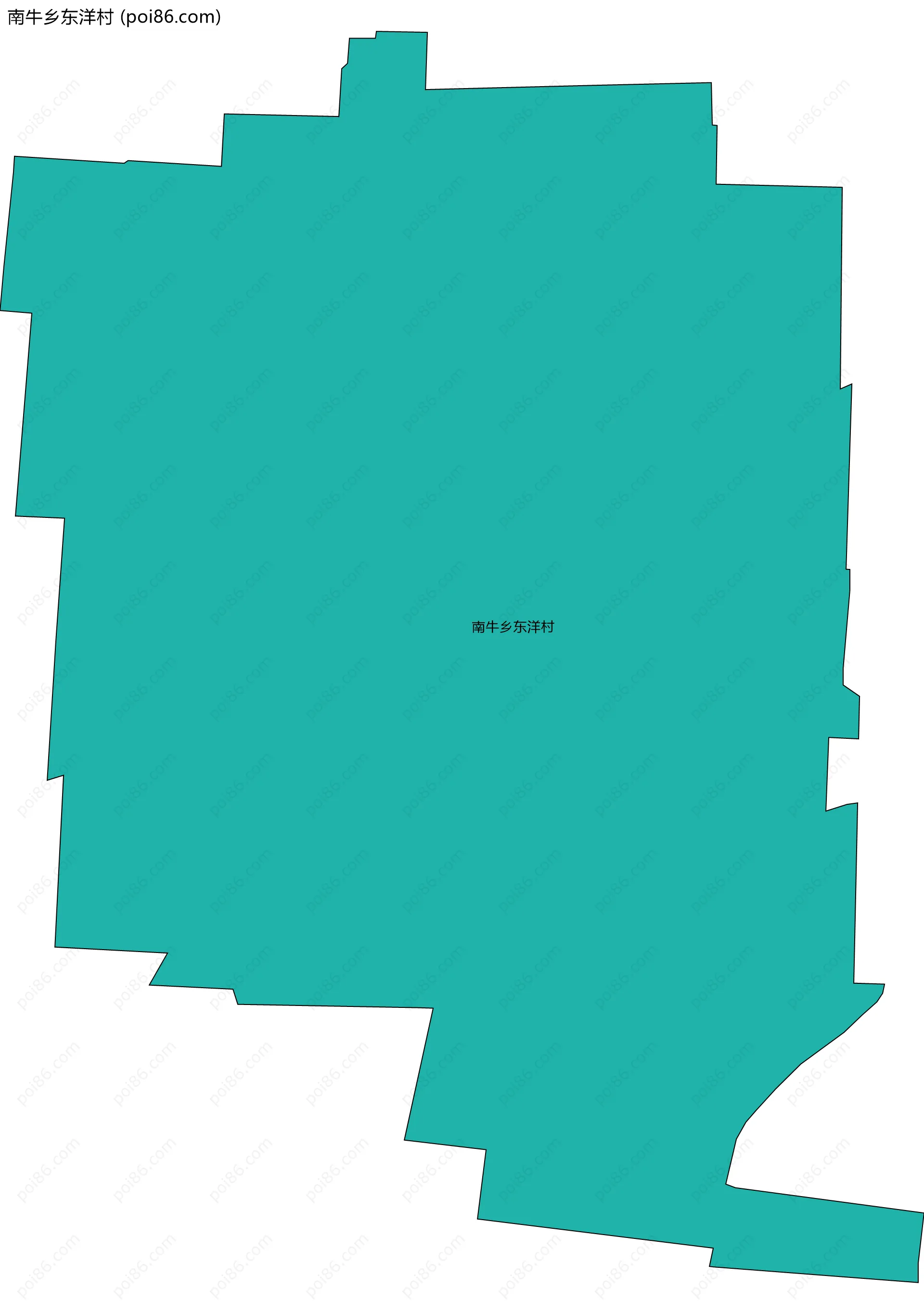 南牛乡东洋村边界地图