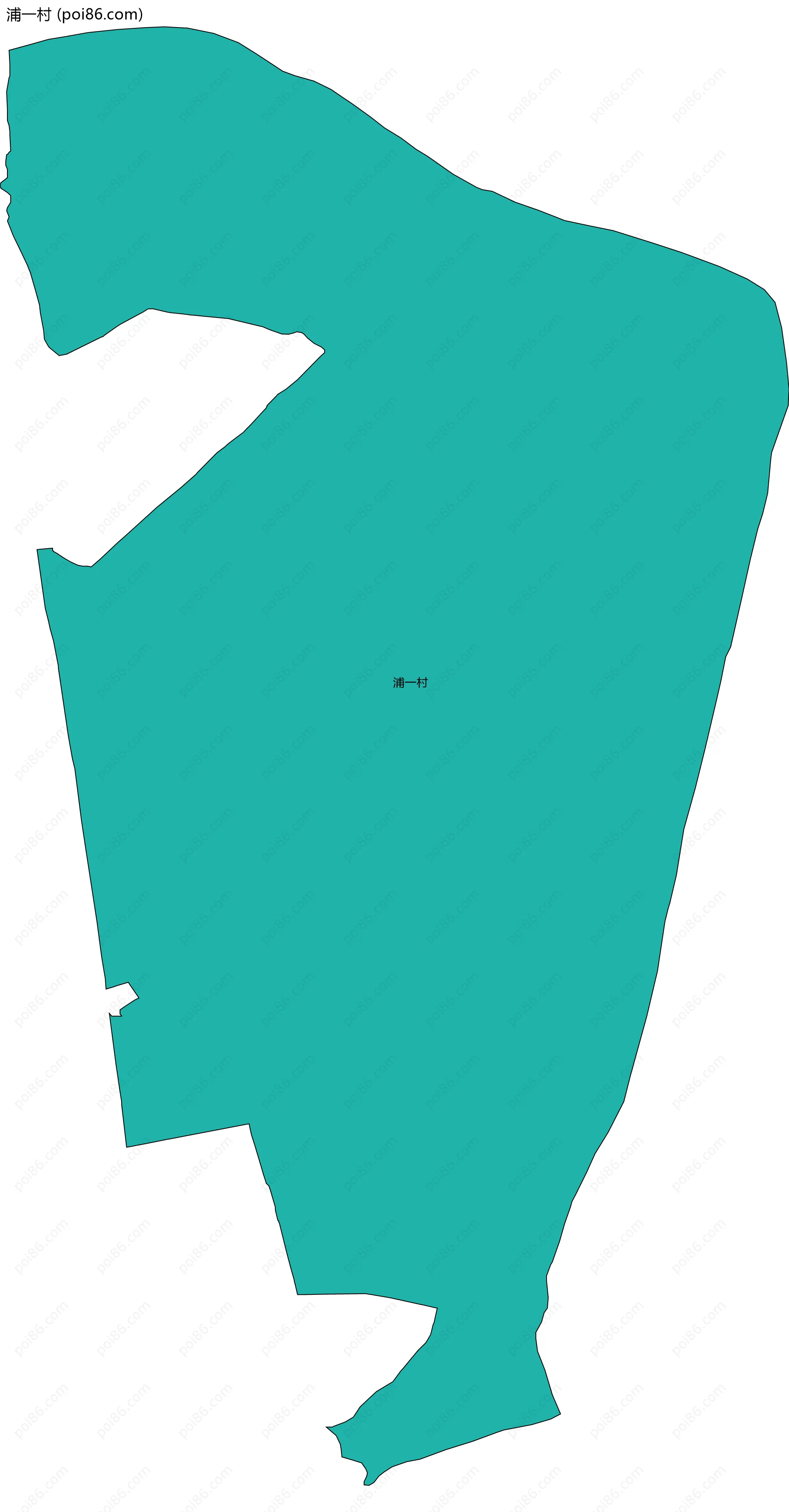 浦一村边界地图