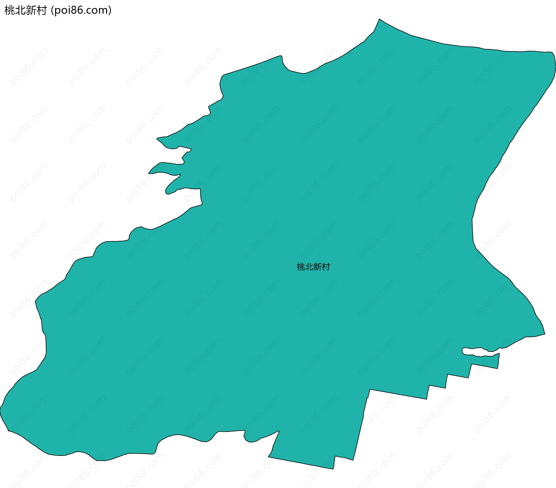 桃北新村边界地图